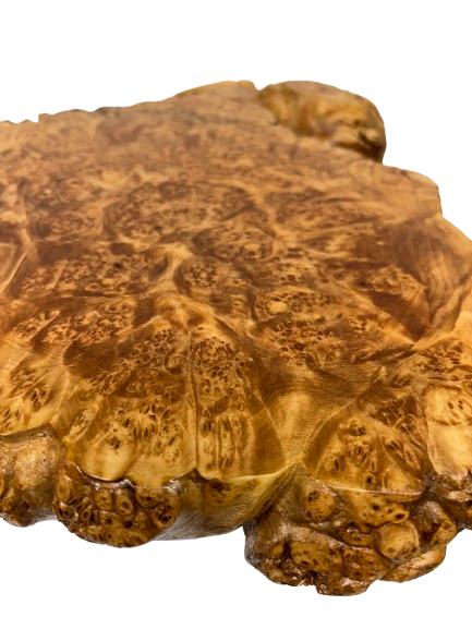 Unique Side Table- Small End Table- Plant Stand- Tree Slice- Maple Burl- Natural Wood- Industrial- Mid Century-Tripod- Live Edge Table