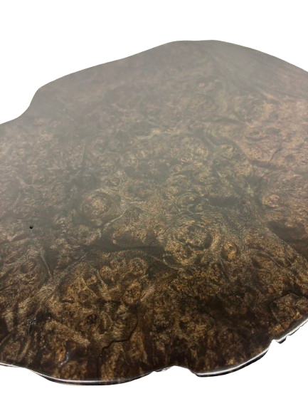 Black Side Table- Maple Burl- Small End Table- Plant Stand- Tree Slice- Natural Wood- Industrial- Mid Century- Gray- Ebonized- Gold- Home