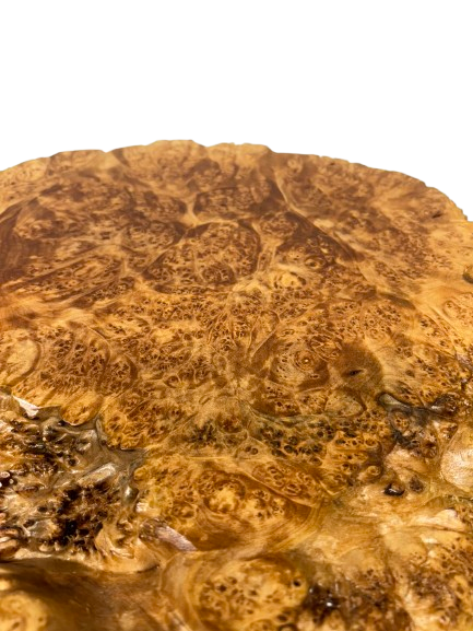 Unique Side Table- Small End Table- Plant Stand- Tree Slice- Maple Burl- Natural Wood- Industrial- Mid Century-Tripod- Live Edge Table