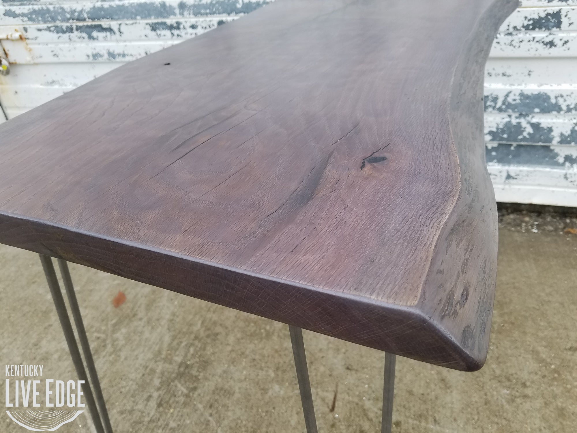 Gray Coffee Table- Live Edge- Weathered Wood- Distressed- Lake House Table- Fumed Oak- Natural Wood- Cool Furniture- Handmade- Mid Century