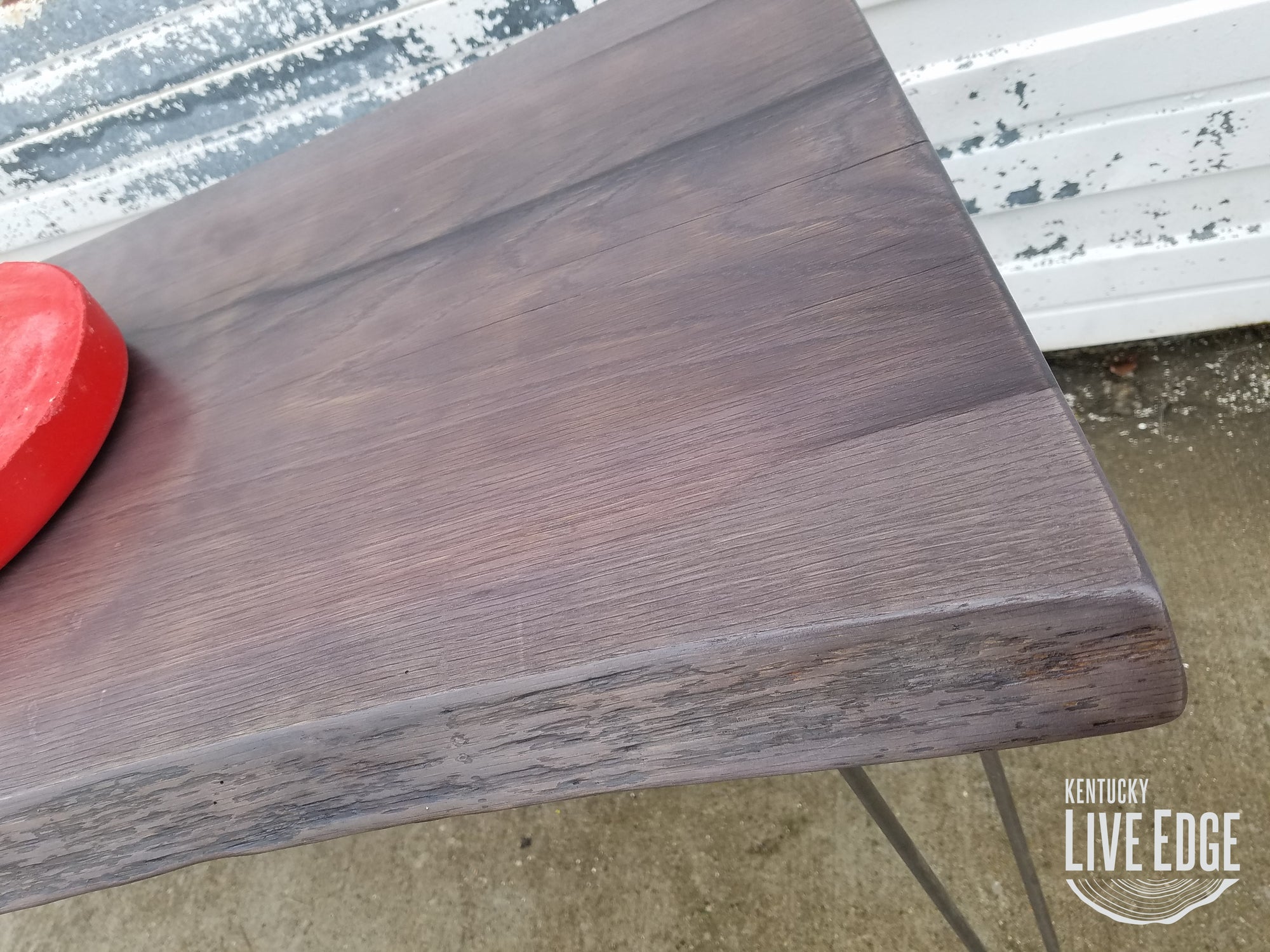 Gray Coffee Table- Live Edge- Weathered Wood- Distressed- Lake House Table- Fumed Oak- Natural Wood- Cool Furniture- Handmade- Mid Century