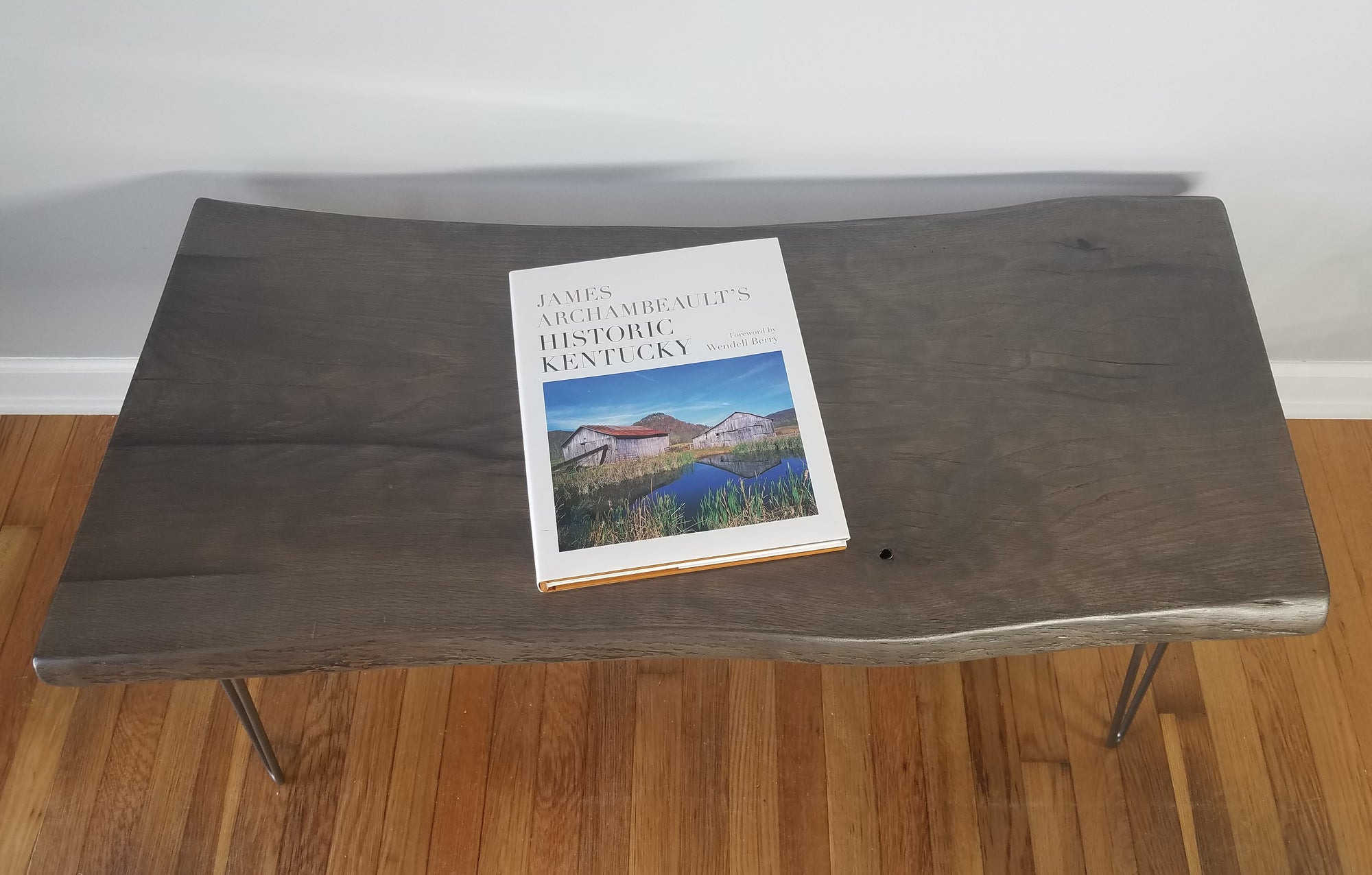 Gray Coffee Table- Live Edge- Weathered Wood- Distressed- Lake House Table- Fumed Oak- Natural Wood- Cool Furniture- Handmade- Mid Century