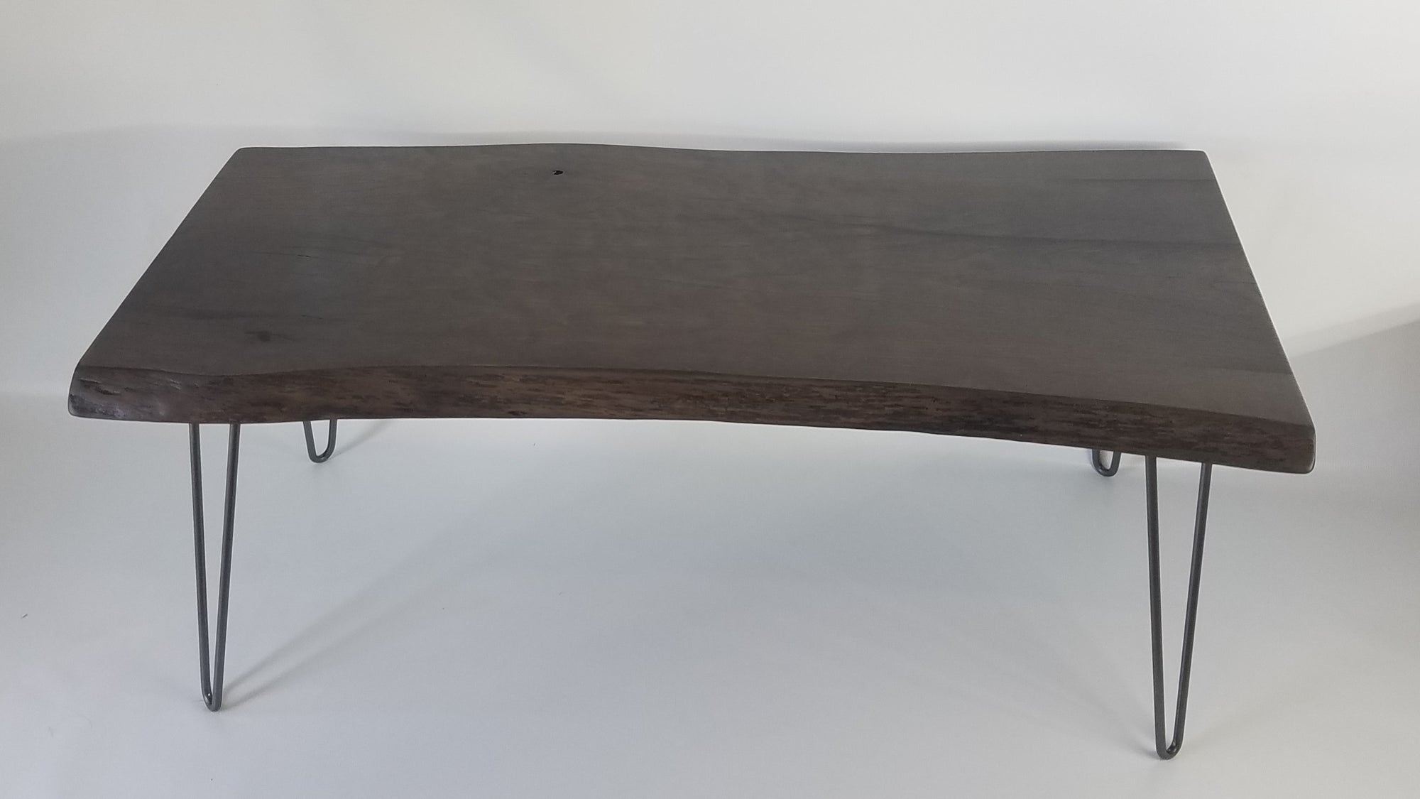 Gray Coffee Table- Live Edge- Weathered Wood- Distressed- Lake House Table- Fumed Oak- Natural Wood- Cool Furniture- Handmade- Mid Century