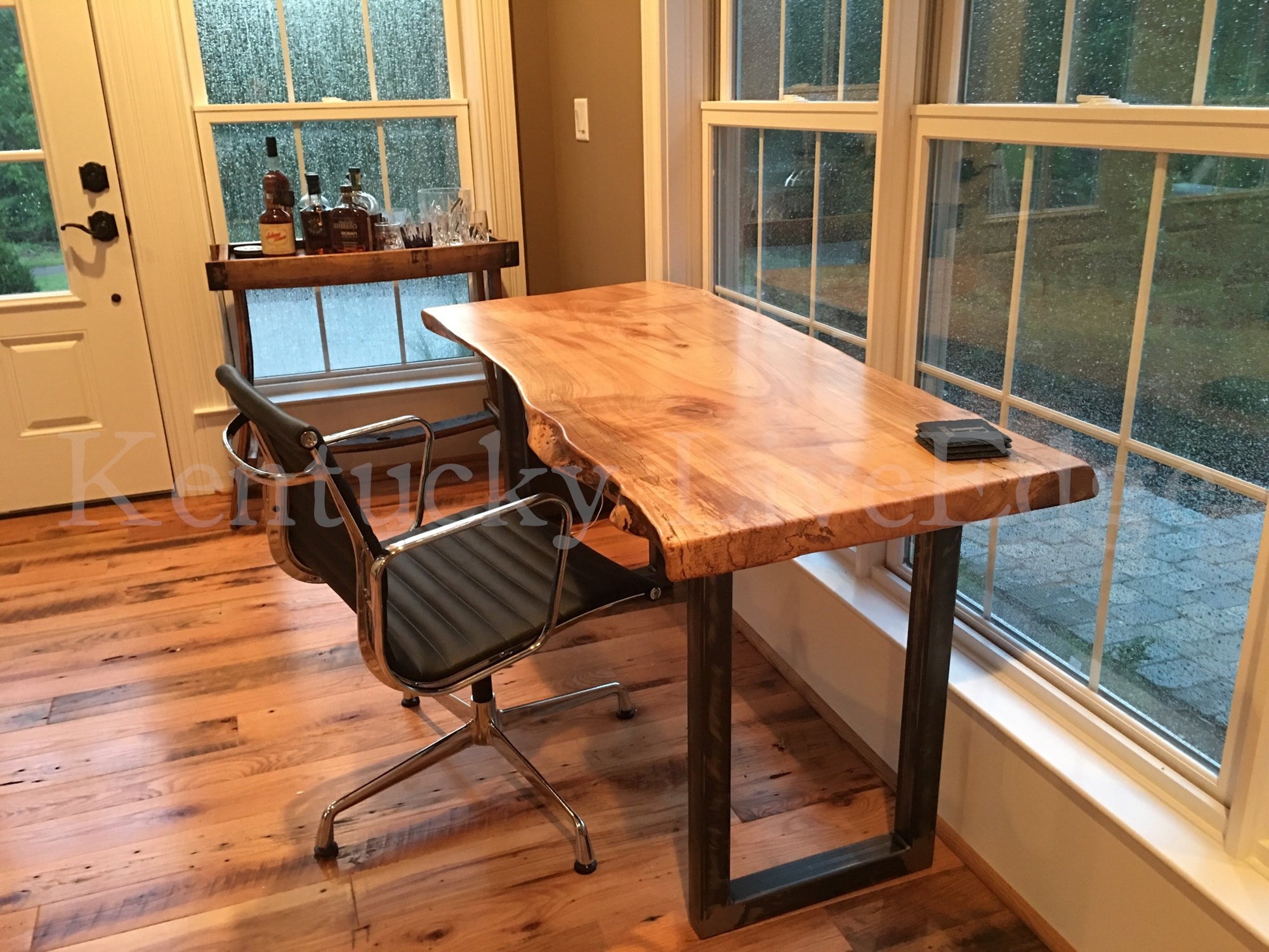 Your Custom Desk- Live Edge Desk- Industrial Desk- Rustic Desk- Wooden Desk- Maple- Walnut- Cherry- Natural Wood Desk- Modern Desk- Office