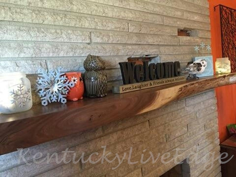 Custom Mantel- Live Edge Mantel- Hardwood Mantel- Wooden Mantel- Natural Edges- Fireplace Mantel- Hearth- Wood Beam- Mantle Shelf- Reclaimed