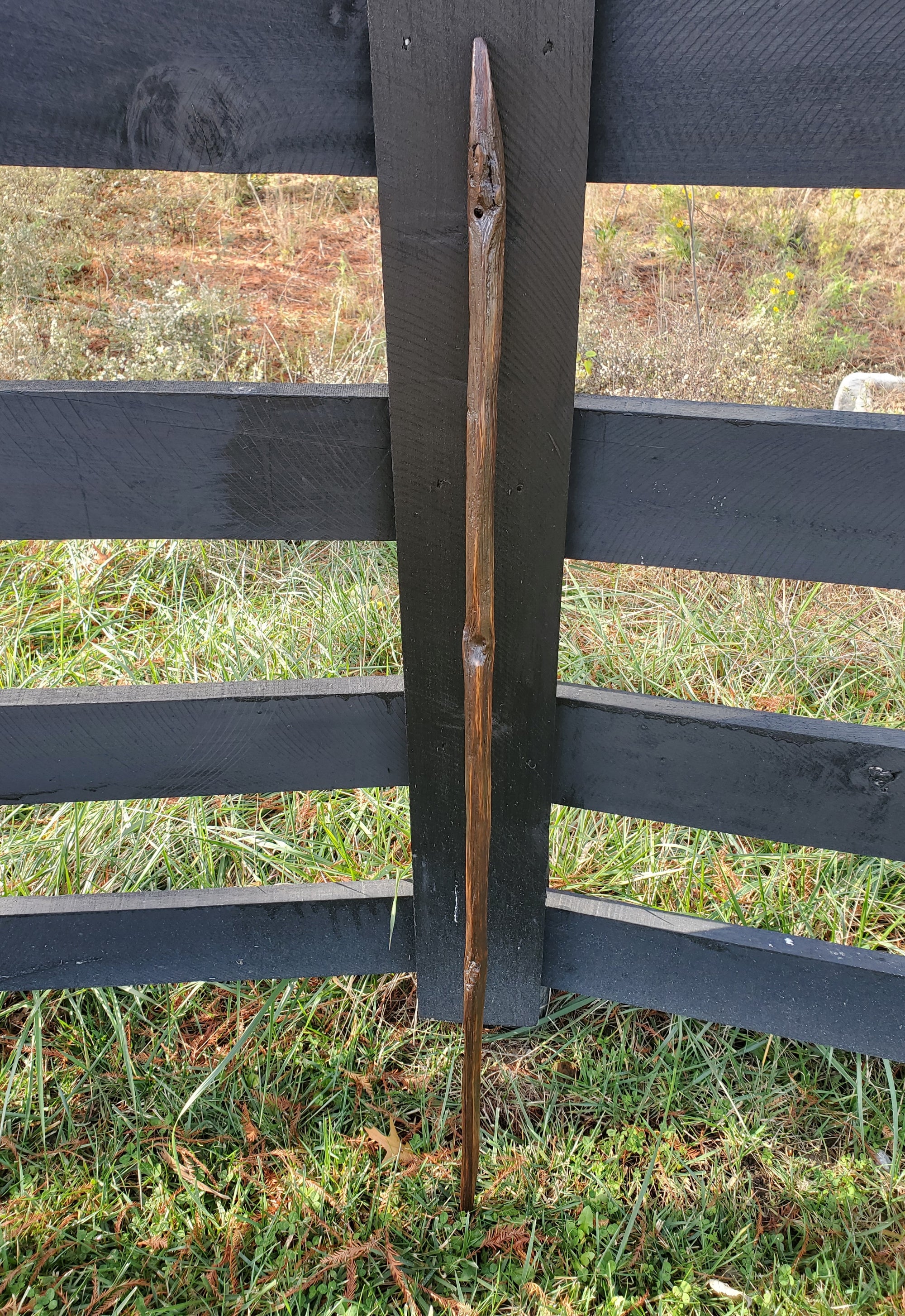 Handcrafted Walking Stick- Made from 100 Year Old Reclaimed Kentucky Tobacco Stick- Walking Stick- Twisty- Hiking Accessory- 'Wise Elder'