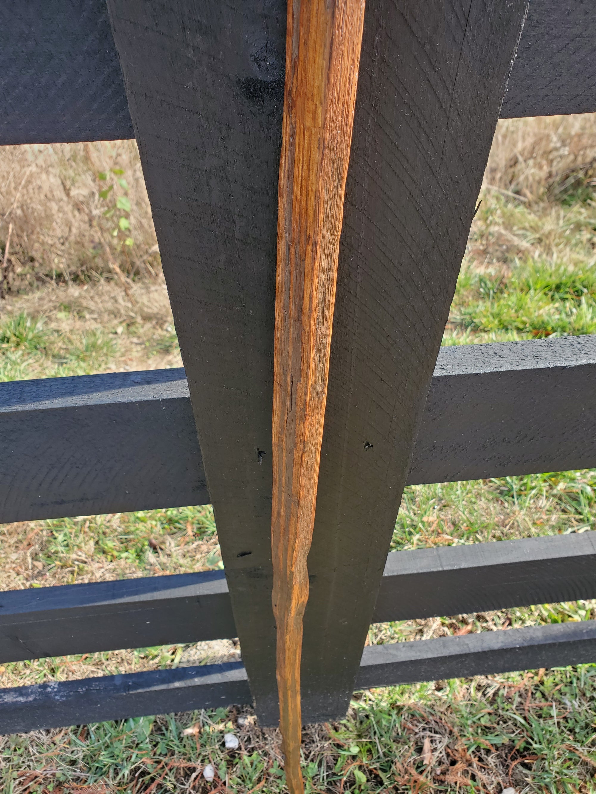 Walking Stick- Made from Reclaimed 100 Year Old Kentucky Tobacco Stick- Hiking Stick- Medium Brown- Outdoors- Hiking Gift- White Oak- Hike
