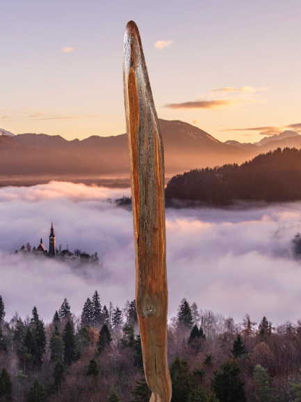 Handcrafted Kentucky Hiking Stick Made from Reclaimed 100 Year Old Ken
