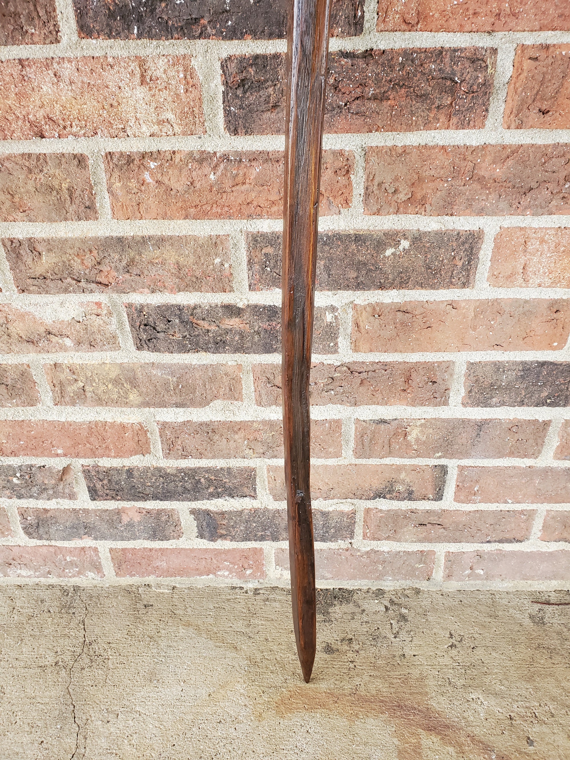 Handcrafted Kentucky Hiking Stick Made from Reclaimed 100 Year Old Kentucky Tobacco Stick- Walking Stick- Hiking Accessory- 'Bent Knee'