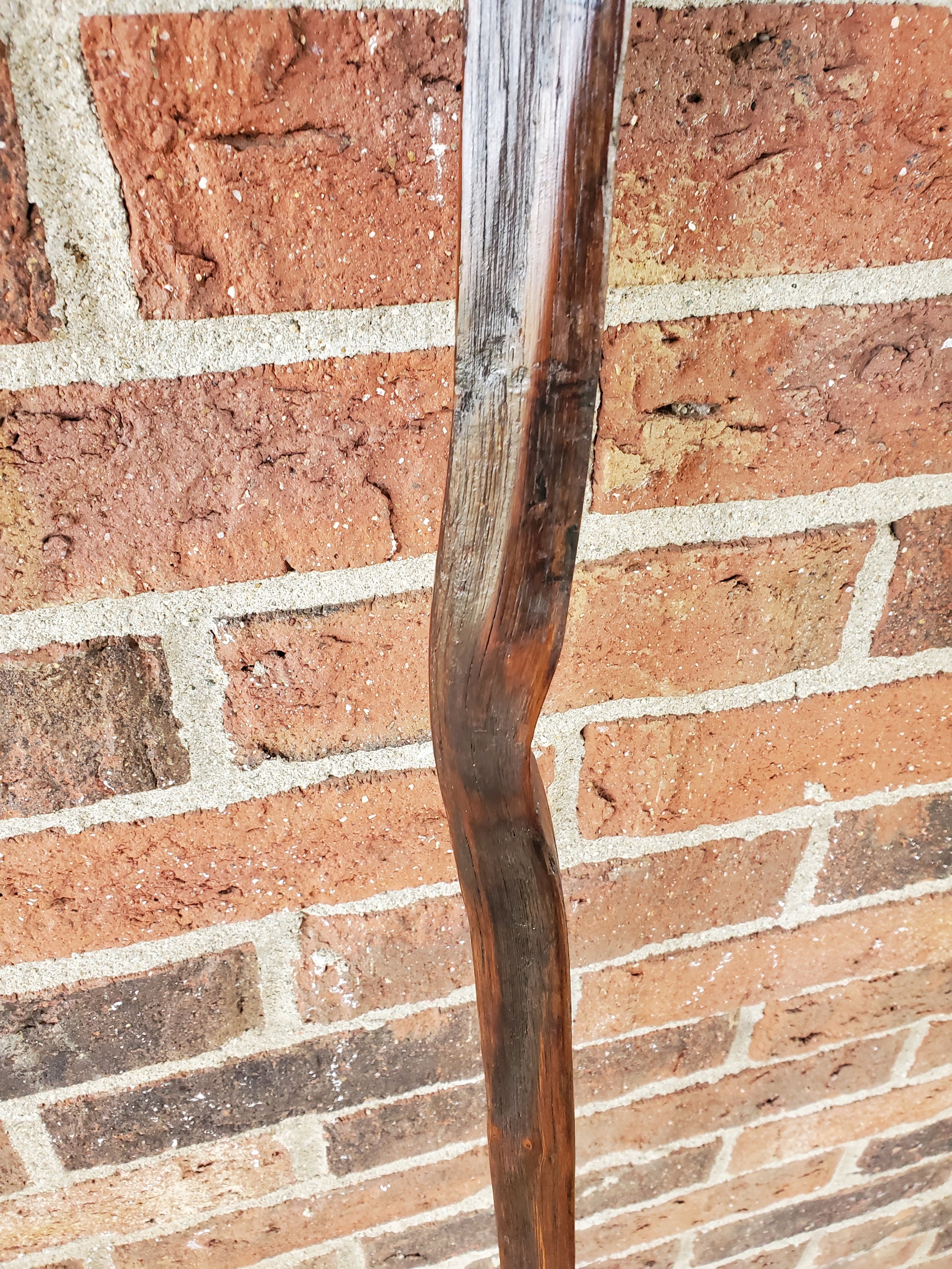 Handcrafted Kentucky Hiking Stick Made from Reclaimed 100 Year Old Kentucky Tobacco Stick- Walking Stick- Hiking Accessory- 'Bent Knee'