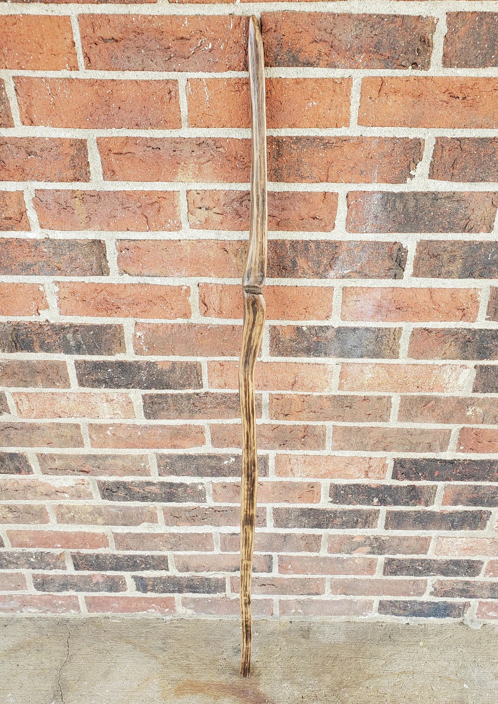 Walking Stick- Made from Reclaimed 100 Year Old Kentucky Tobacco Stick- Hiking Stick- Curvy- Twisted- Outdoors- White Oak- Shorter- Trekking