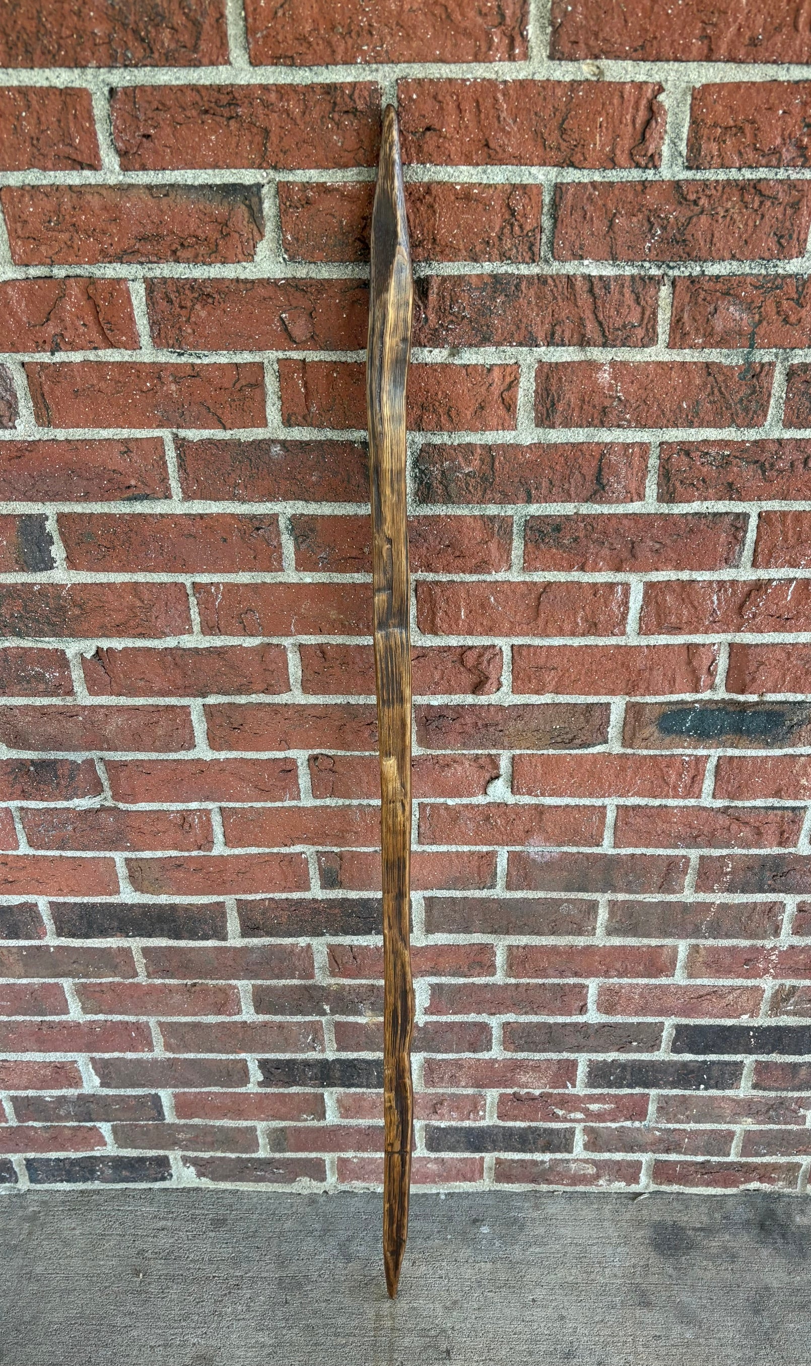 Handcrafted Walking Stick- Made from 100 Year Old Reclaimed Kentucky Tobacco Stick- Walking Stick- Twisty- Hiking Accessory- 'Snakehead.'