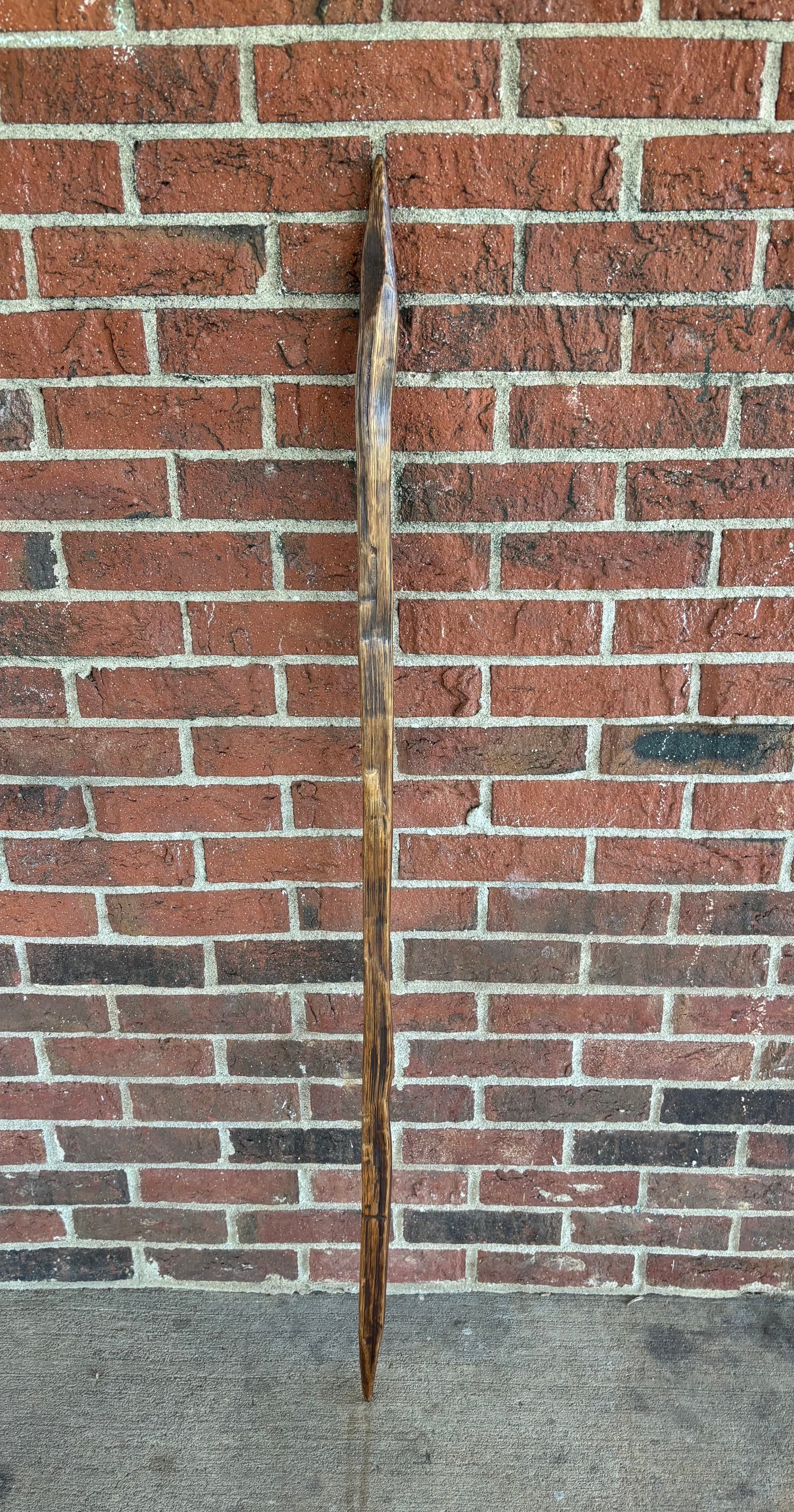 Handcrafted Walking Stick- Made from 100 Year Old Reclaimed Kentucky Tobacco Stick- Walking Stick- Twisty- Hiking Accessory- 'Snakehead.'