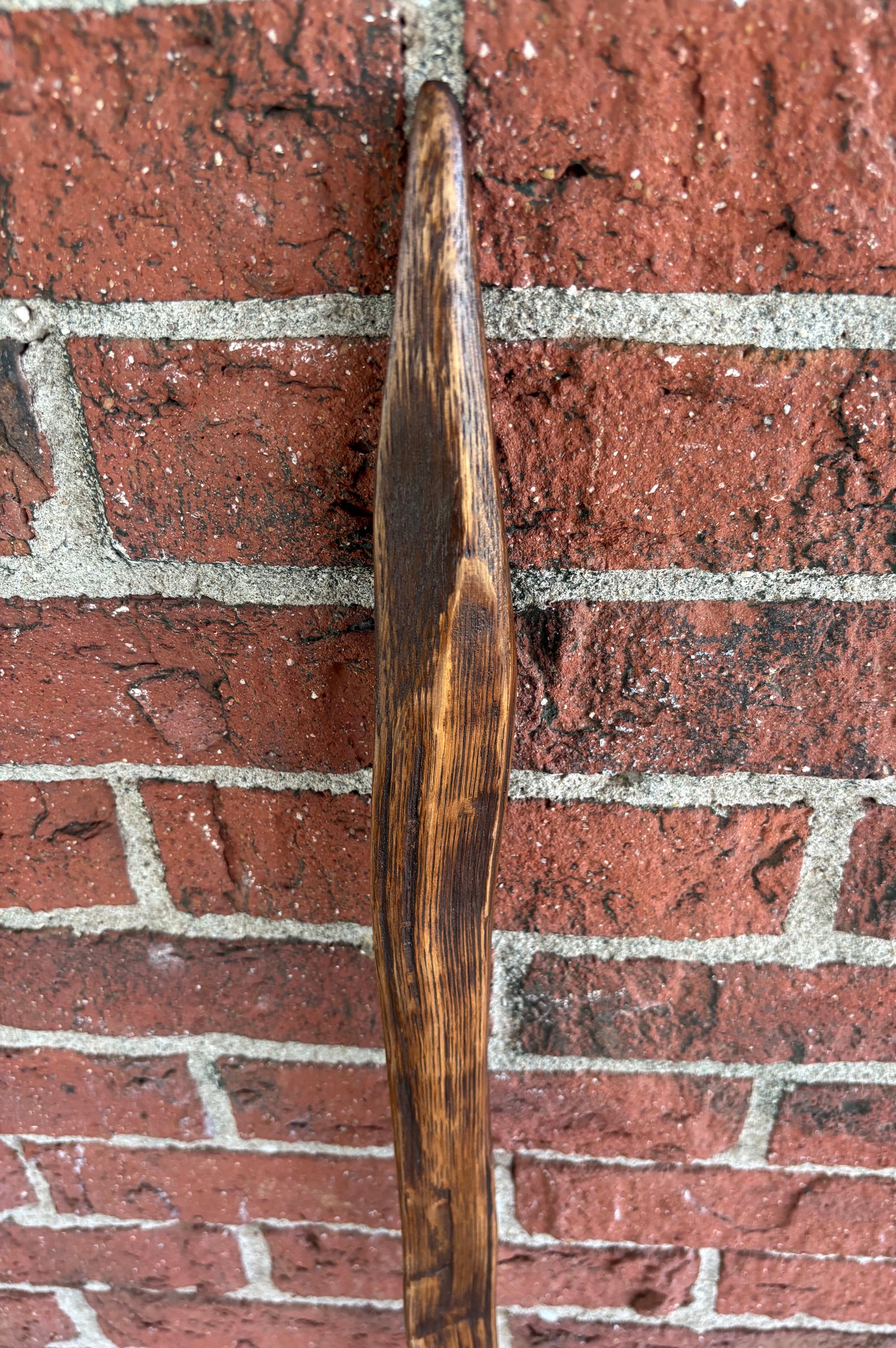 Handcrafted Walking Stick- Made from 100 Year Old Reclaimed Kentucky Tobacco Stick- Walking Stick- Twisty- Hiking Accessory- 'Snakehead.'