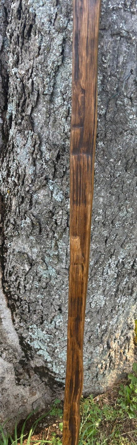 Handcrafted Walking Stick- Made from 100 Year Old Reclaimed Kentucky Tobacco Stick- Walking Stick- Twisty- Hiking Accessory- 'Snakehead.'