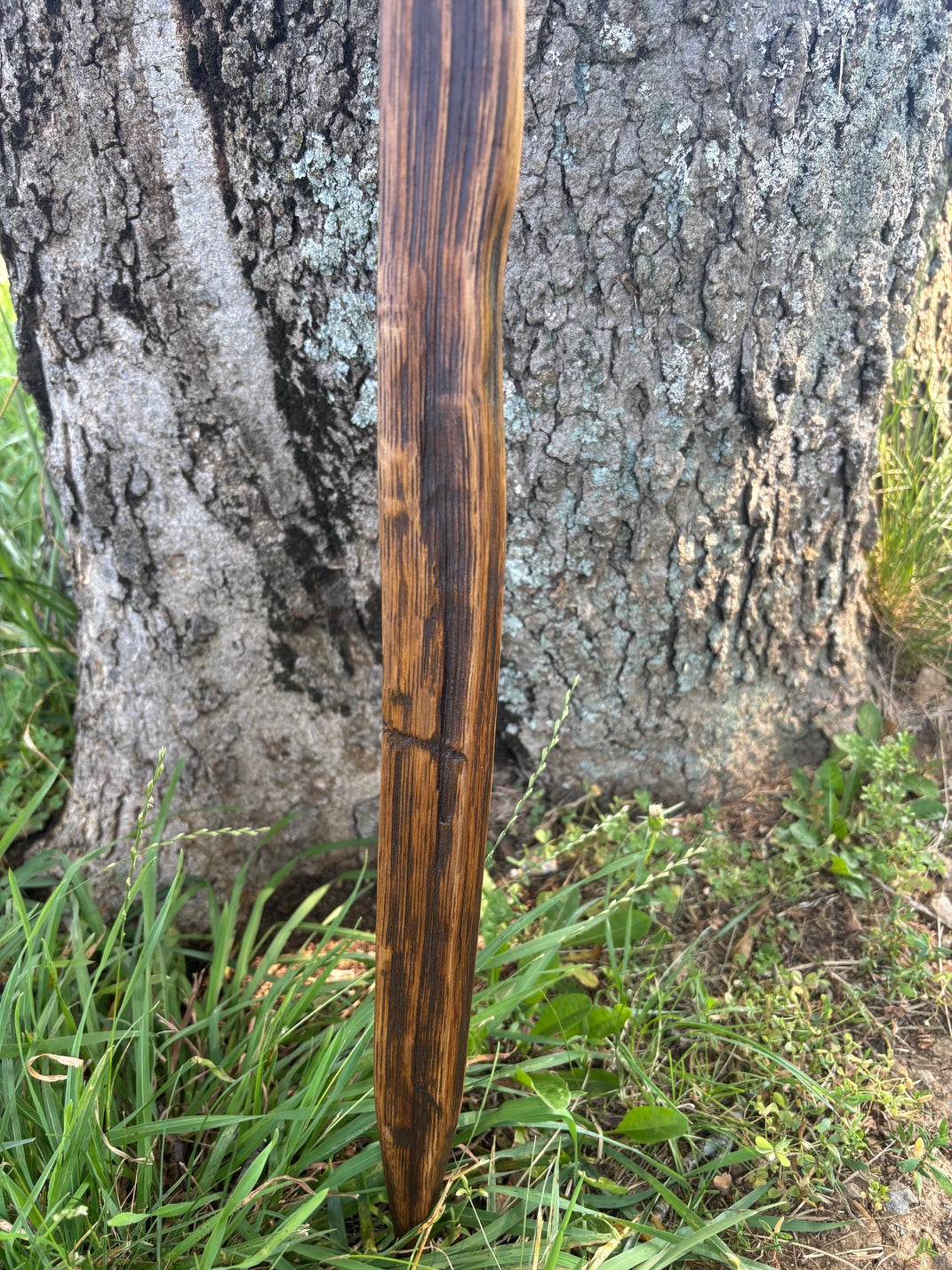 Handcrafted Walking Stick- Made from 100 Year Old Reclaimed Kentucky Tobacco Stick- Walking Stick- Twisty- Hiking Accessory- 'Snakehead.'