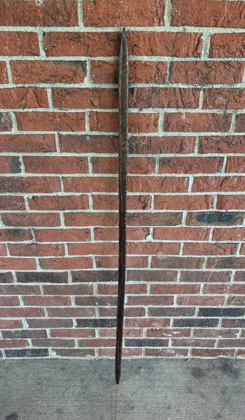 Sturdy & Stylish Handmade Reclaimed Oak Walking Stick- Brown and Black Hiking Stick- Made from 100 Year Old Reclaimed Kentucky Tobacco Stick