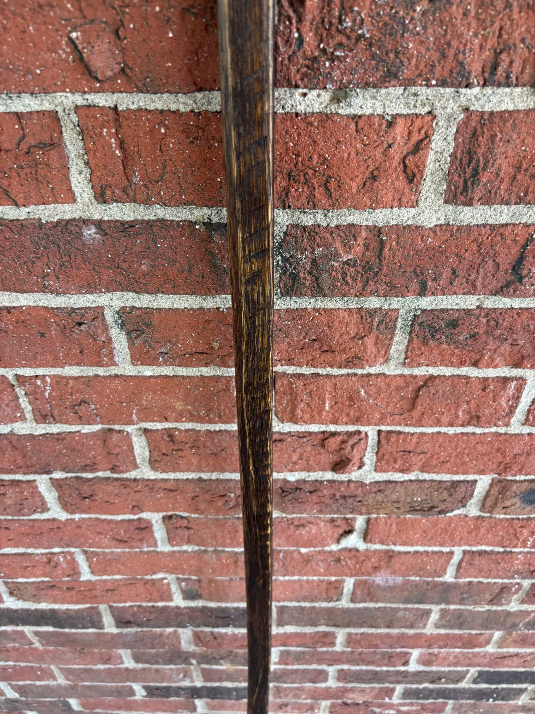Sturdy & Stylish Handmade Reclaimed Oak Walking Stick- Brown and Black Hiking Stick- Made from 100 Year Old Reclaimed Kentucky Tobacco Stick