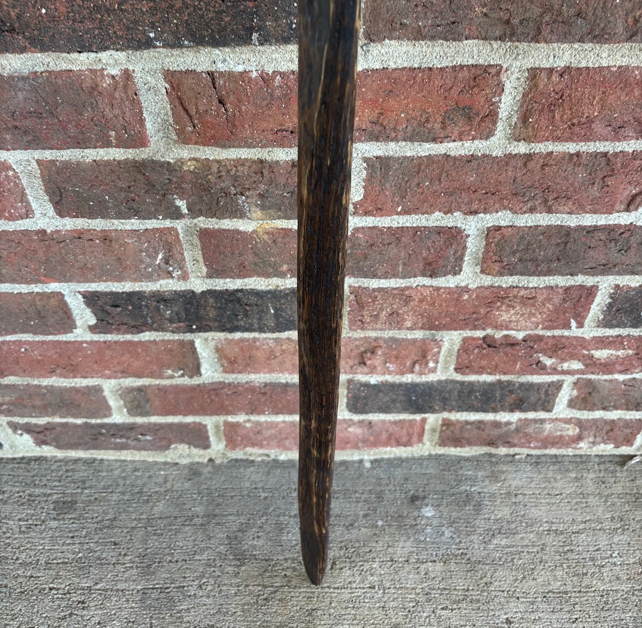 Sturdy & Stylish Handmade Reclaimed Oak Walking Stick- Brown and Black Hiking Stick- Made from 100 Year Old Reclaimed Kentucky Tobacco Stick