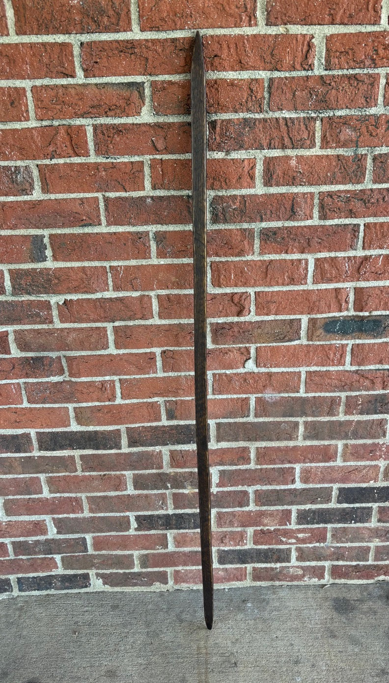 Sturdy & Stylish Handmade Reclaimed Oak Walking Stick- Brown and Black Hiking Stick- Made from 100 Year Old Reclaimed Kentucky Tobacco Stick