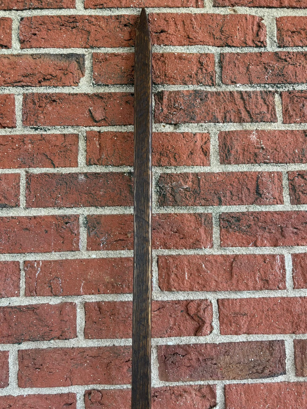Sturdy & Stylish Handmade Reclaimed Oak Walking Stick- Brown and Black Hiking Stick- Made from 100 Year Old Reclaimed Kentucky Tobacco Stick