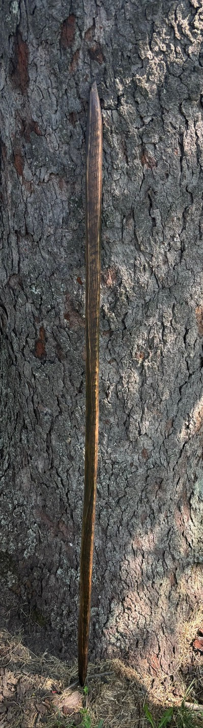 Sturdy & Stylish Handmade Reclaimed Oak Walking Stick- Brown and Black Hiking Stick- Made from 100 Year Old Reclaimed Kentucky Tobacco Stick