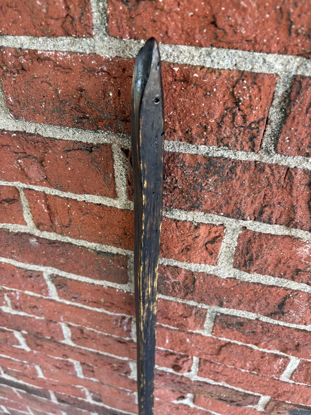 Hiking Stick Made from Reclaimed 100 Year Old Kentucky Tobacco Stick- Walking Stick- Hiking Accessory- Walking Accessory- Oak- 'Charred'