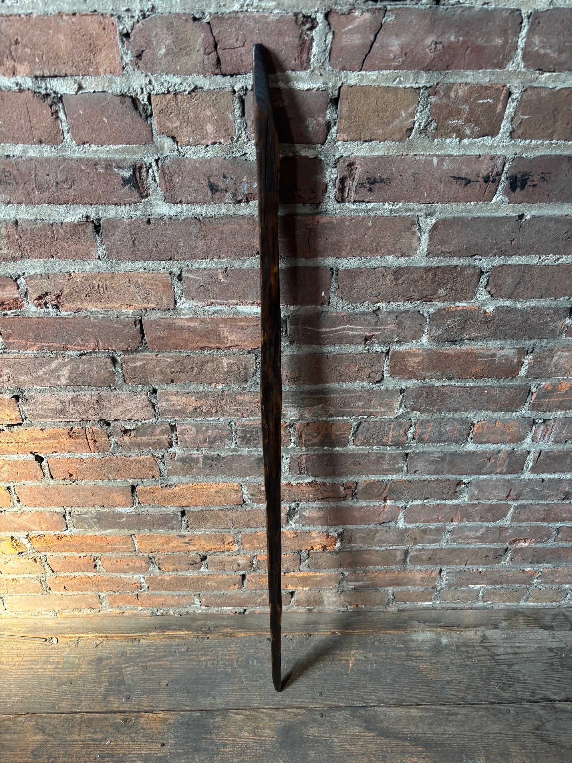 Reclaimed 100 Year Old Kentucky Tobacco Stick Walking Cane – White Oak Hiking Stick- 'Shortstack'