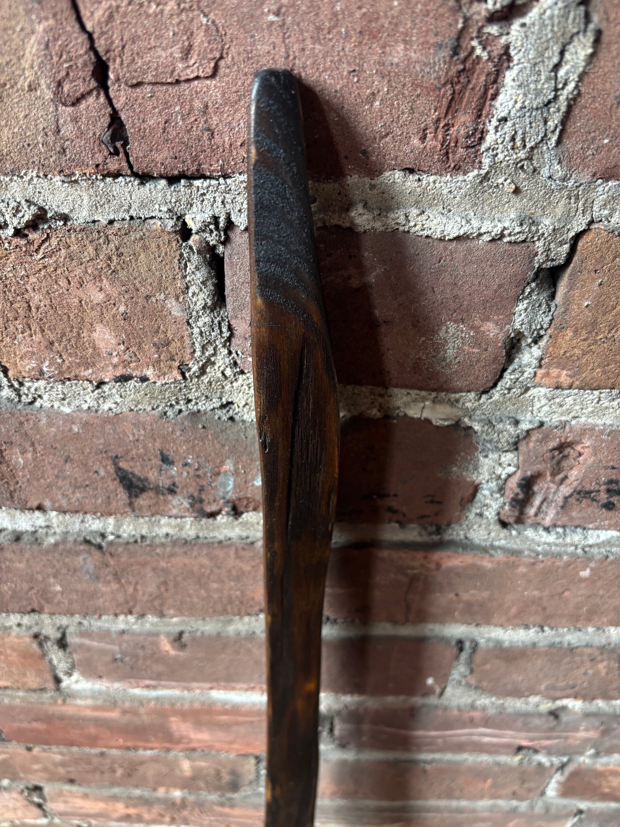 Reclaimed 100 Year Old Kentucky Tobacco Stick Walking Cane – White Oak Hiking Stick- 'Shortstack'