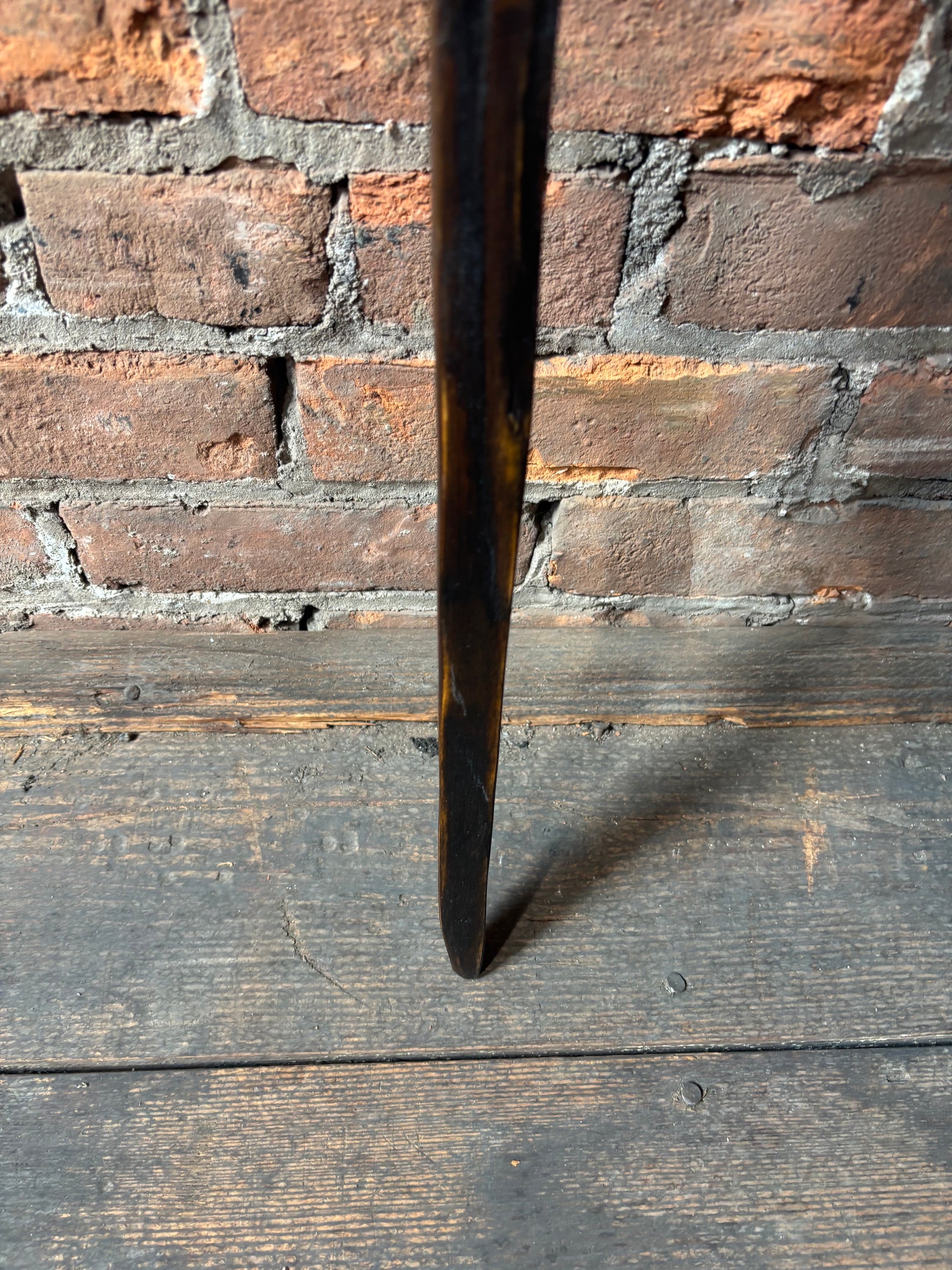 Reclaimed 100 Year Old Kentucky Tobacco Stick Walking Cane – White Oak Hiking Stick- 'Shortstack'