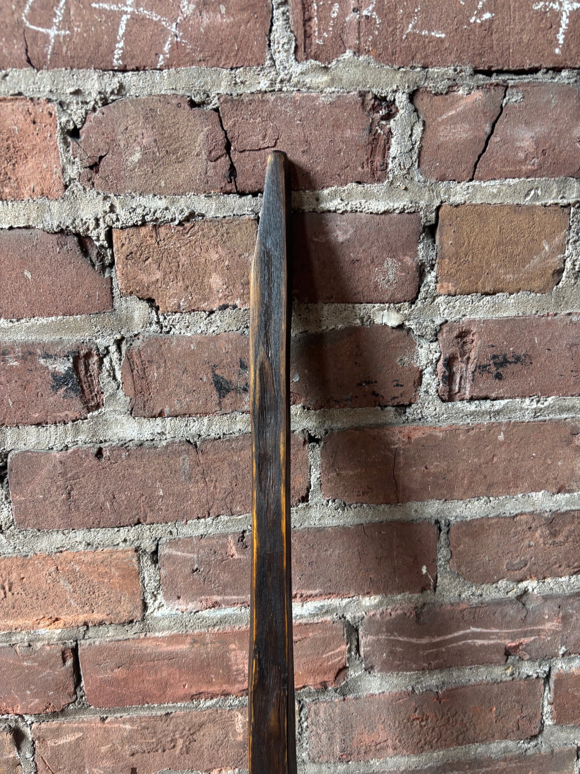 Reclaimed 100 Year Old Kentucky Tobacco Stick Walking Cane – White Oak Hiking Stick- 'Shortstack'