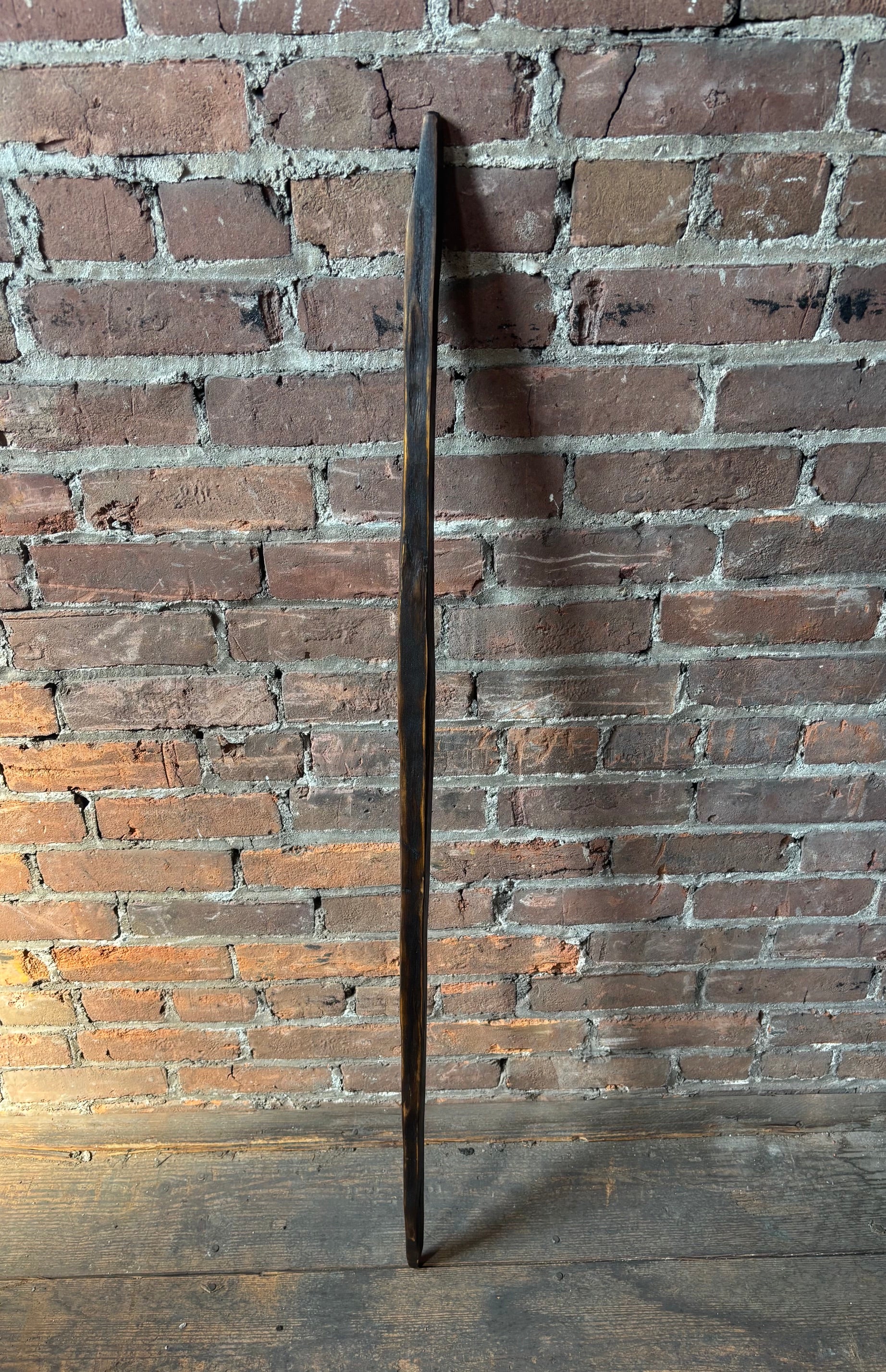 Reclaimed 100 Year Old Kentucky Tobacco Stick Walking Cane – White Oak Hiking Stick- 'Shortstack'