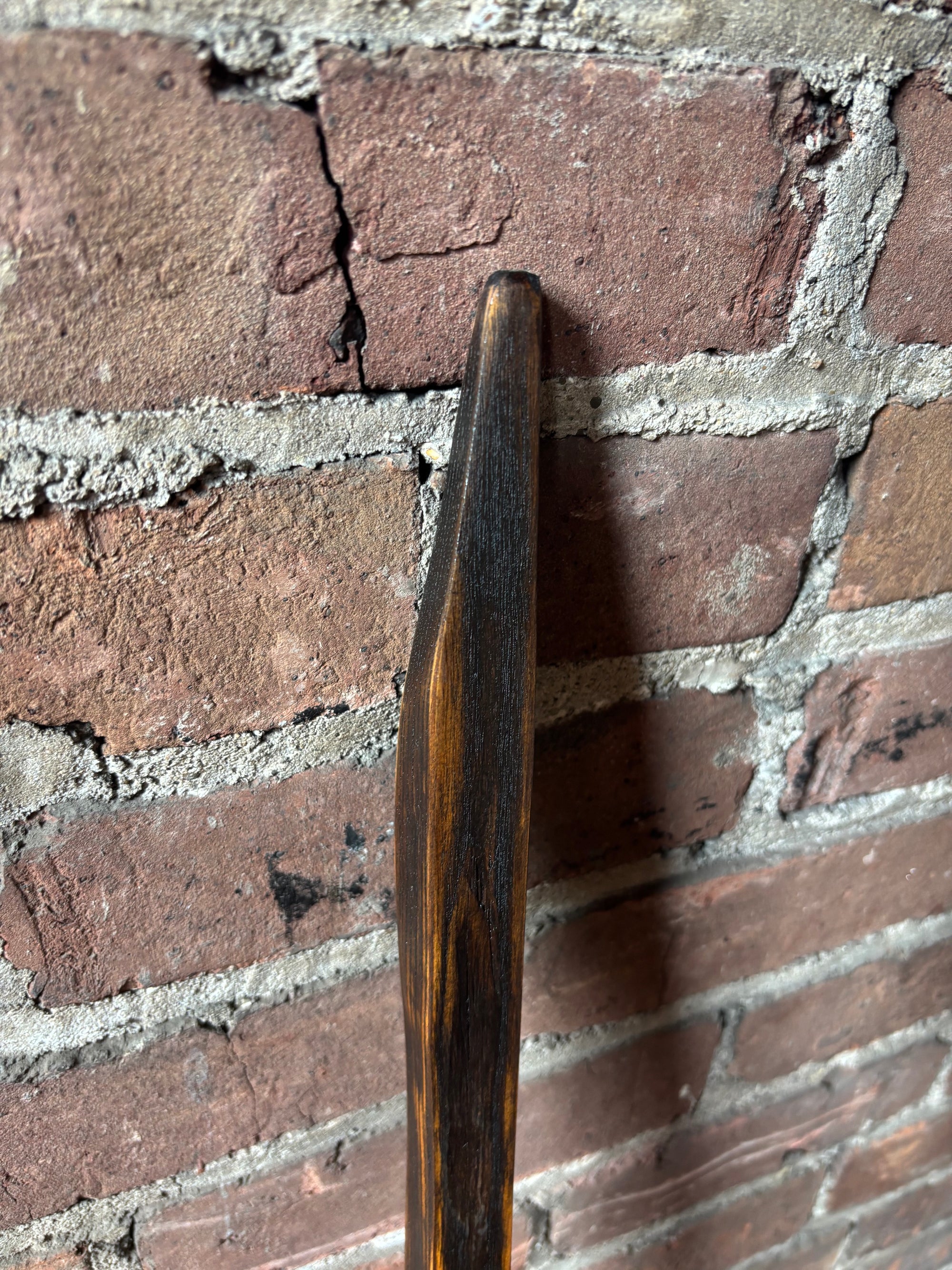 Reclaimed 100 Year Old Kentucky Tobacco Stick Walking Cane – White Oak Hiking Stick- 'Shortstack'