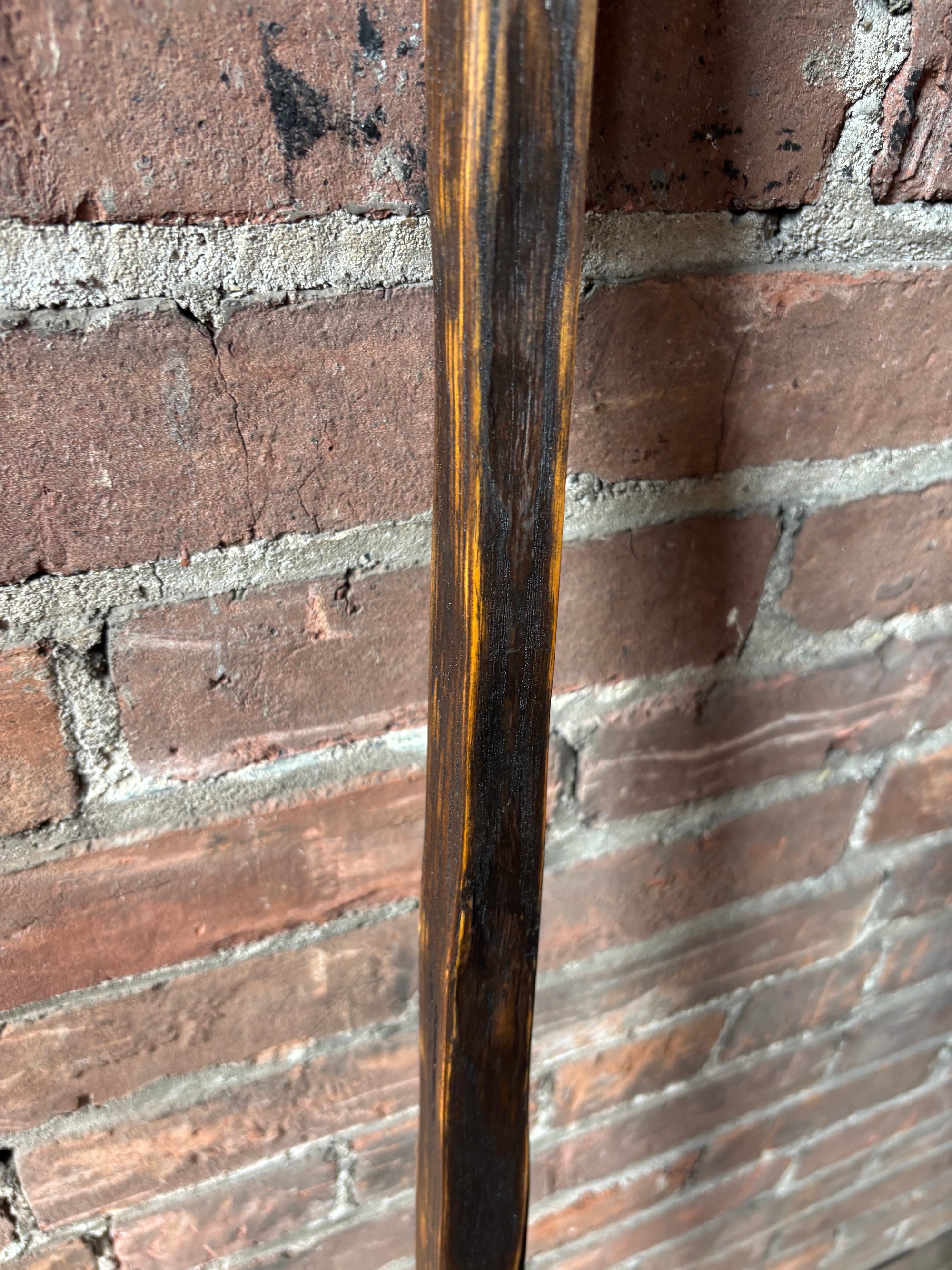 Reclaimed 100 Year Old Kentucky Tobacco Stick Walking Cane – White Oak Hiking Stick- 'Shortstack'