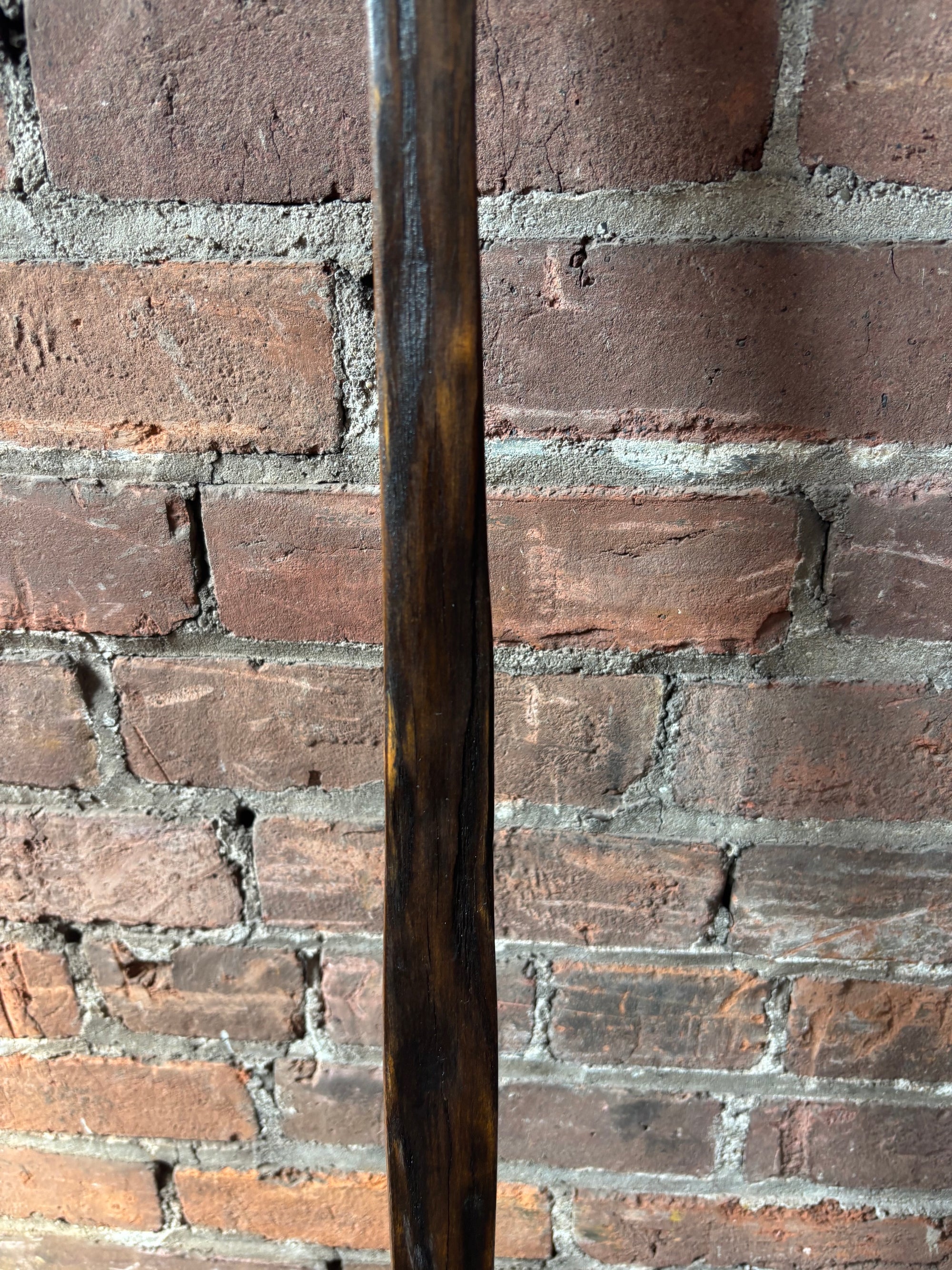 Reclaimed 100 Year Old Kentucky Tobacco Stick Walking Cane – White Oak Hiking Stick- 'Shortstack'