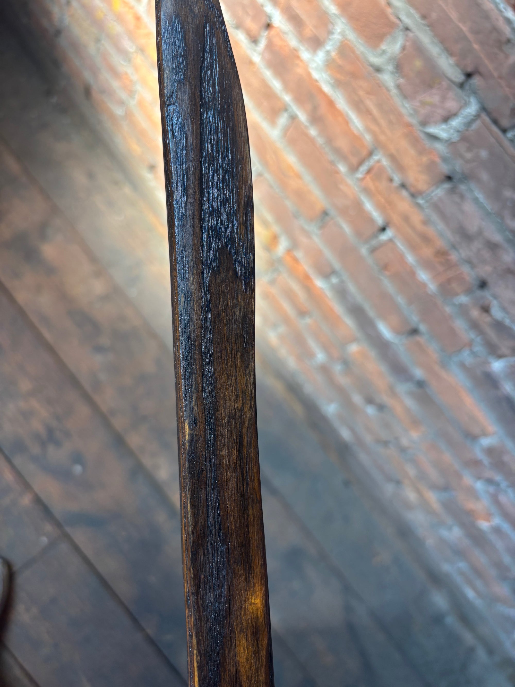 Reclaimed 100 Year Old Kentucky Tobacco Stick Walking Cane – White Oak Hiking Stick- 'Shortstack'