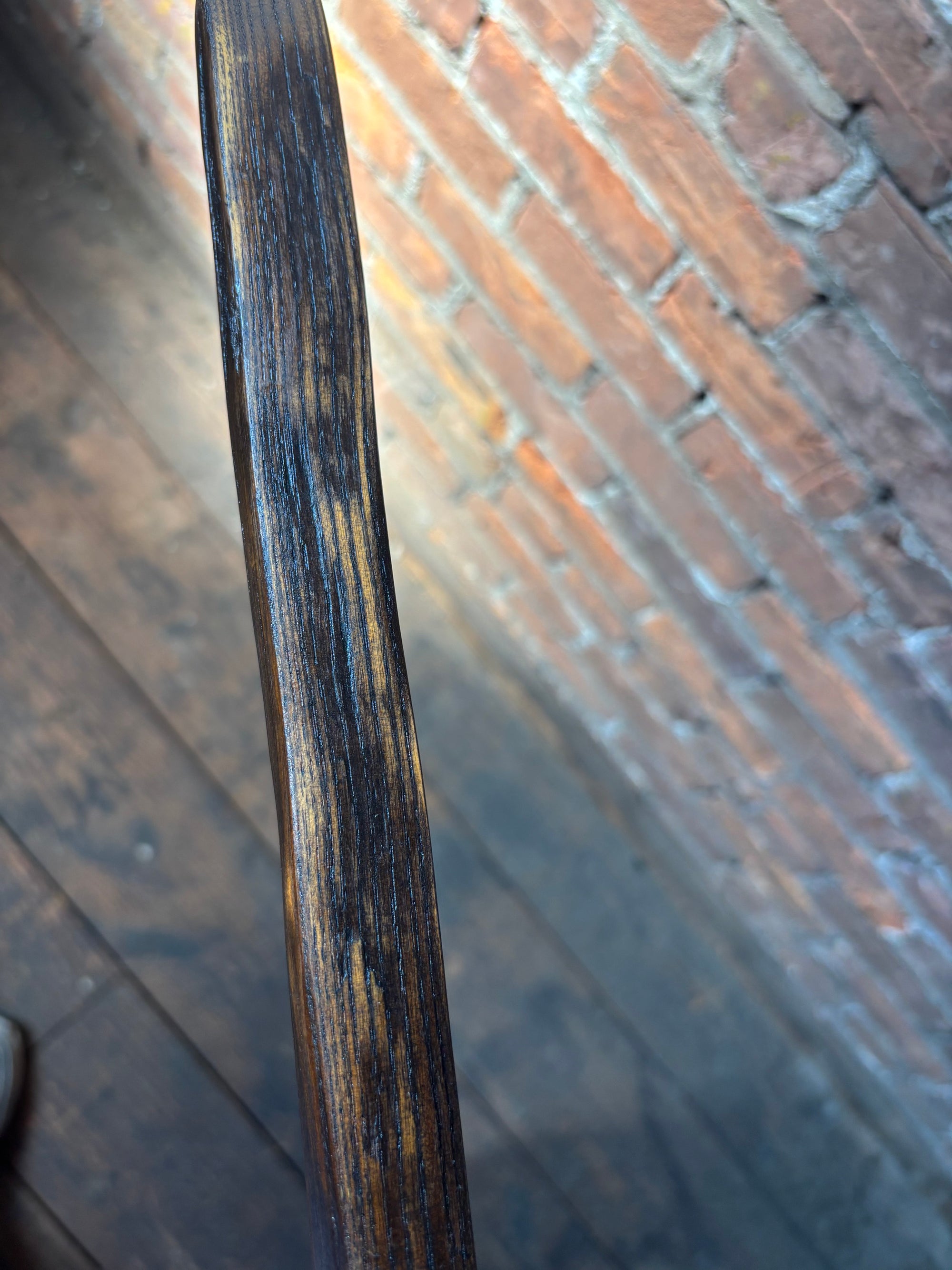 Reclaimed 100 Year Old Kentucky Tobacco Stick Walking Cane – White Oak Hiking Stick- 'Shortstack'