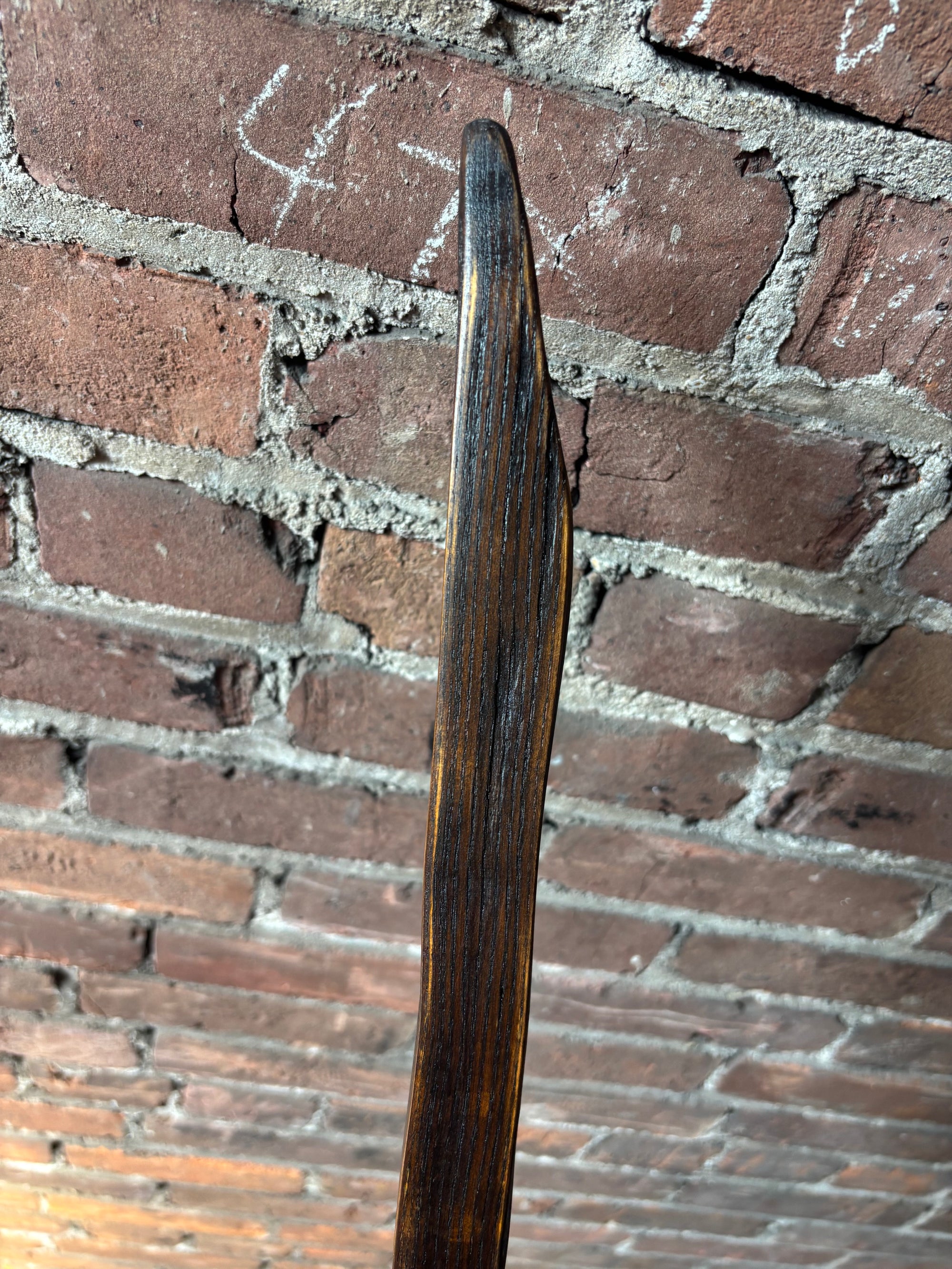 Reclaimed 100 Year Old Kentucky Tobacco Stick Walking Cane – White Oak Hiking Stick- 'Shortstack'