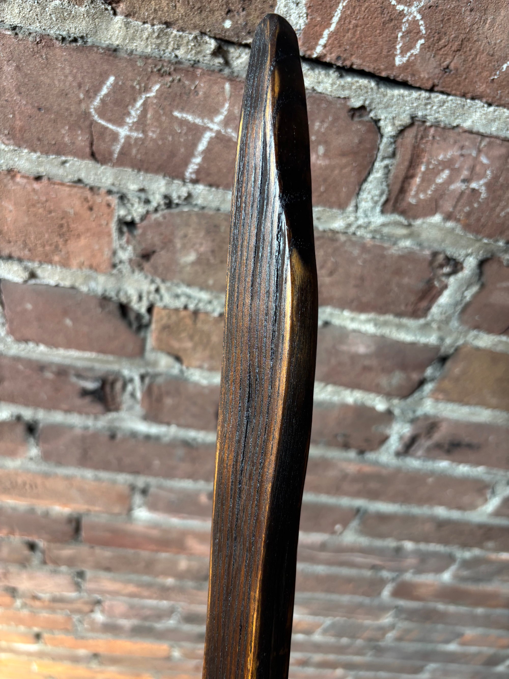 Reclaimed 100 Year Old Kentucky Tobacco Stick Walking Cane – White Oak Hiking Stick- 'Shortstack'