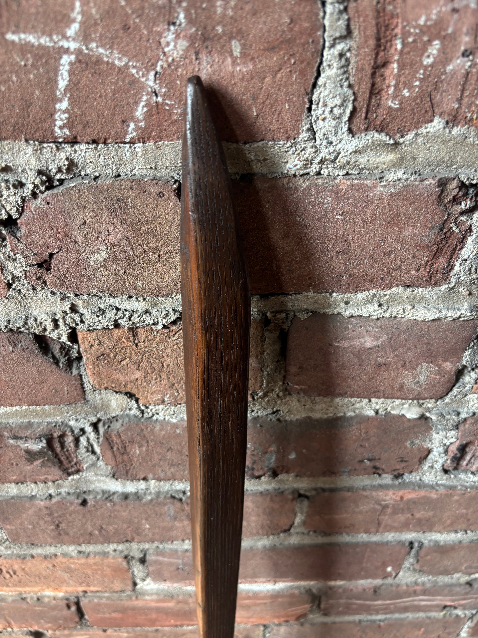 Reclaimed 100 Year Old Kentucky Tobacco Stick- Hiking Stick- Dark Brown- Folk Art- Artisan Crafted- Outdoors- Oak- 'Walnut Willy'