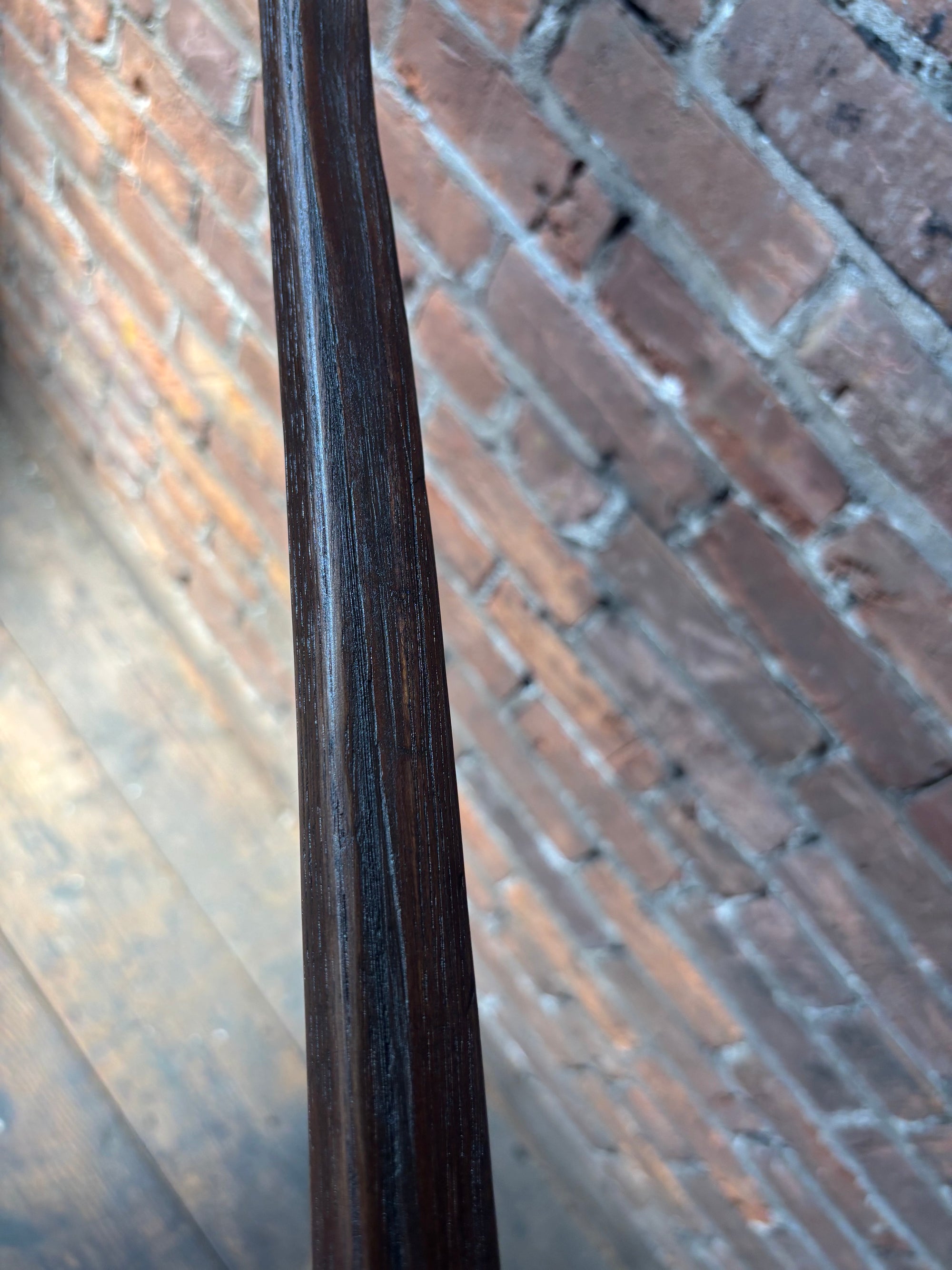 Reclaimed 100 Year Old Kentucky Tobacco Stick- Hiking Stick- Dark Brown- Folk Art- Artisan Crafted- Outdoors- Oak- 'Walnut Willy'