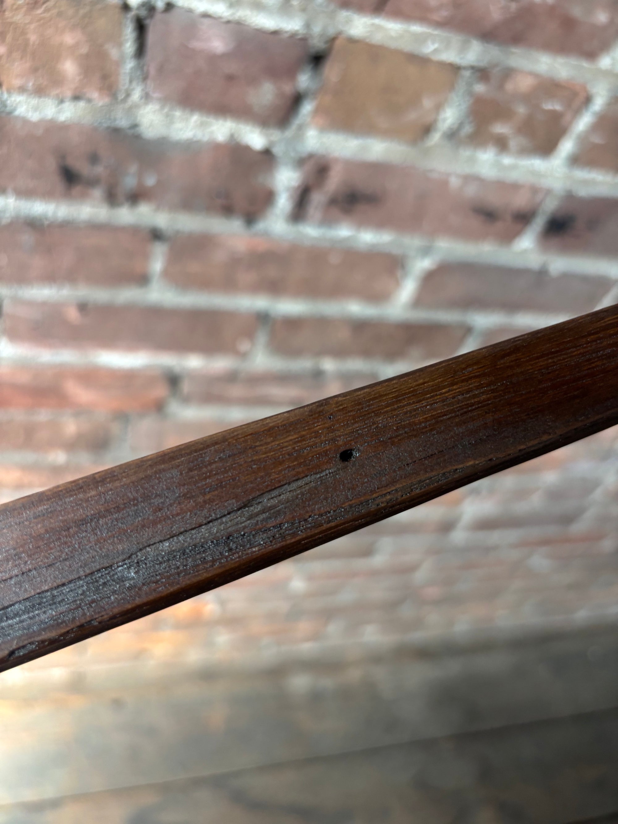 Reclaimed 100 Year Old Kentucky Tobacco Stick- Hiking Stick- Dark Brown- Folk Art- Artisan Crafted- Outdoors- Oak- 'Walnut Willy'
