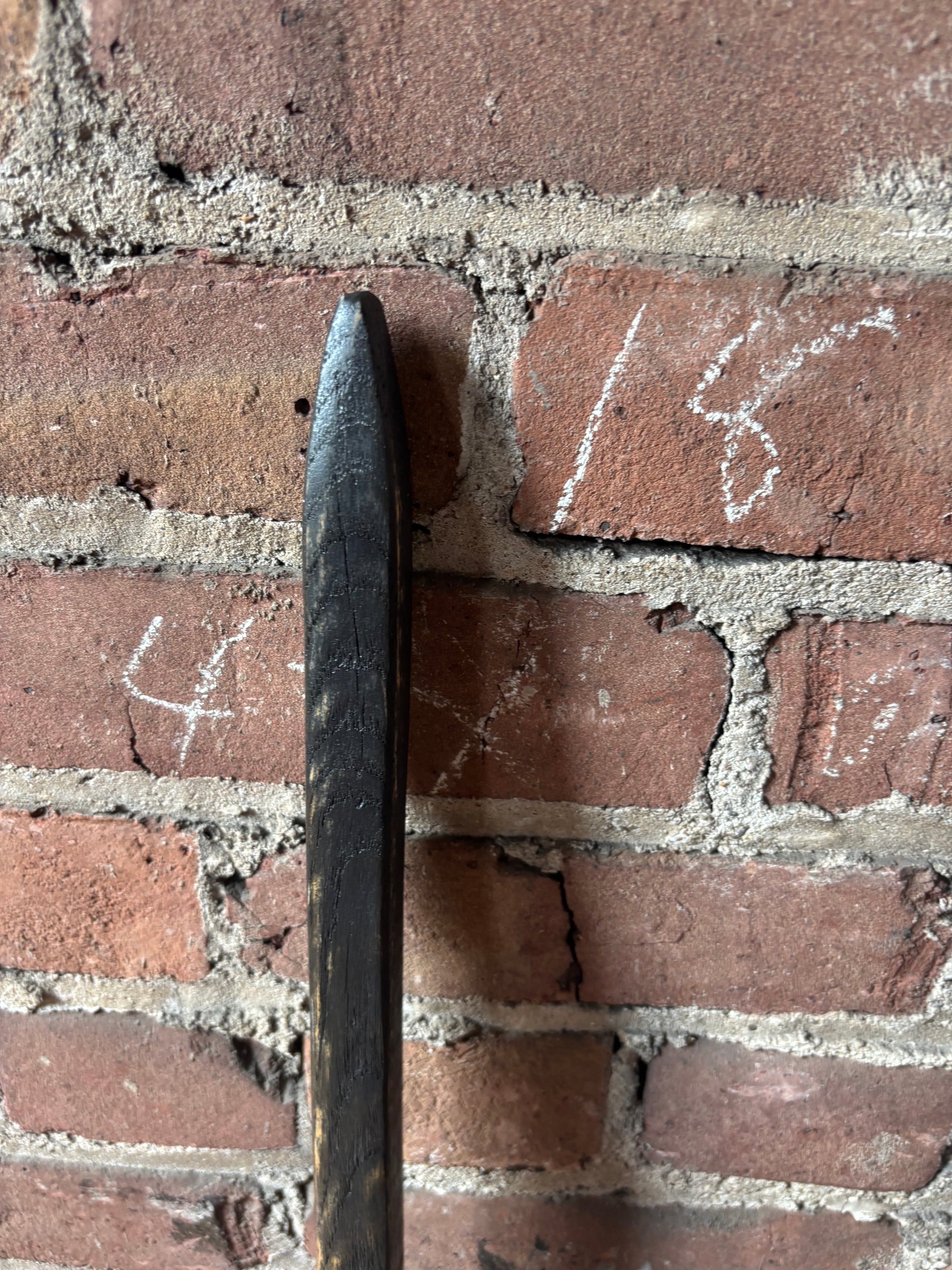 Black Oak Hiking Stick – 100 Year Old Kentucky Tobacco Stick- 'Voodoo'