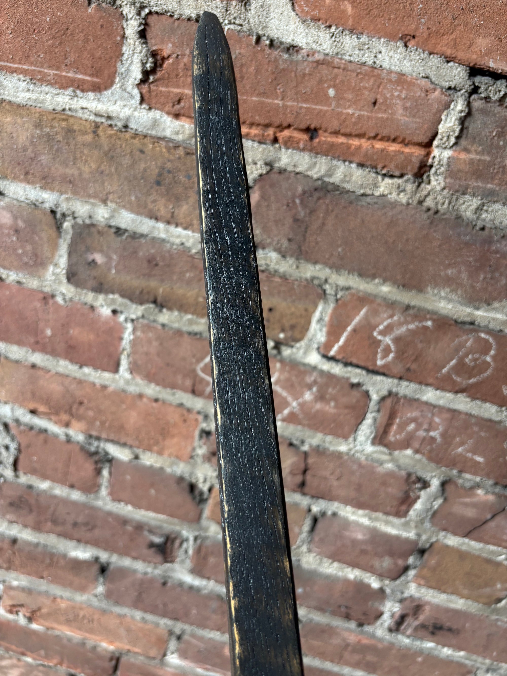 Black Oak Hiking Stick – 100 Year Old Kentucky Tobacco Stick- 'Voodoo'