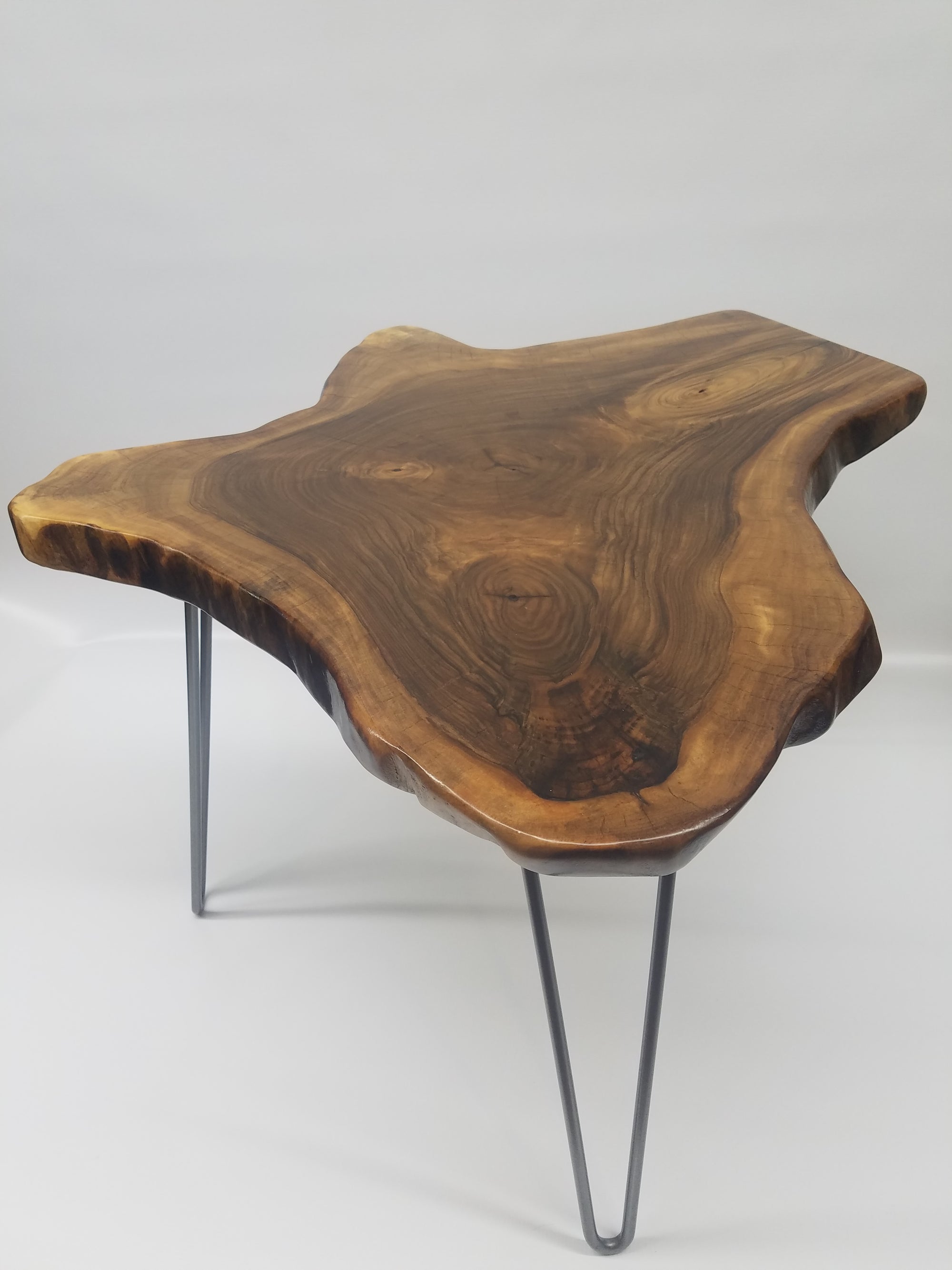 Natural Tree Slice Coffee Table- End Table- Side Table- Live Edge- Natural Edges- English Walnut- Modern- Industrial- Mid Century- Rustic