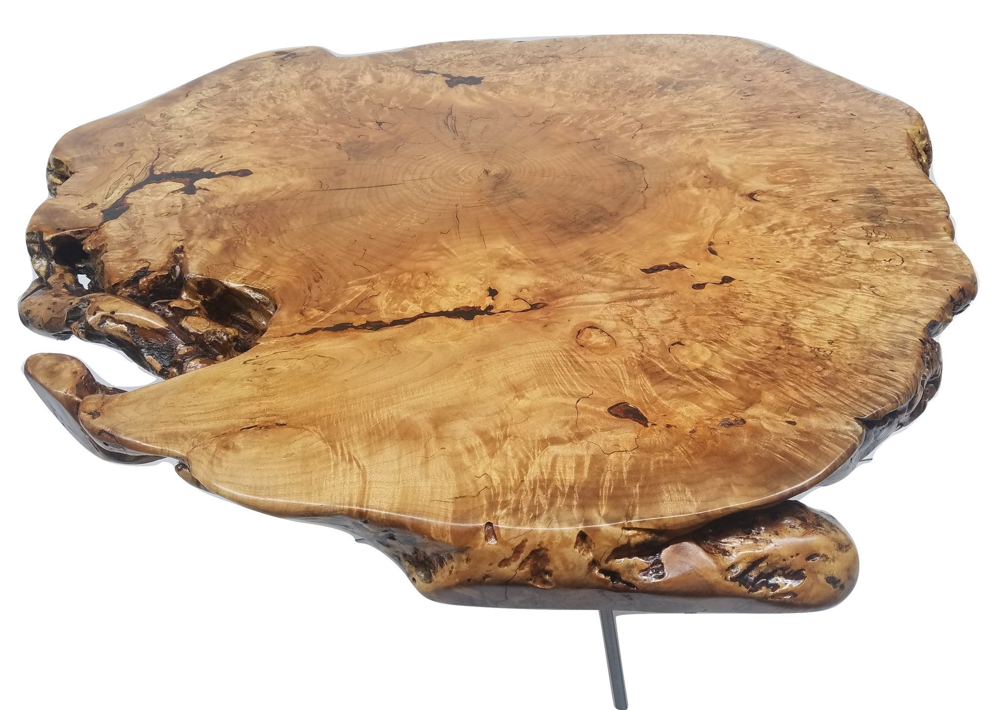 Live Edge Coffee Table- Maple Burl- Large Coffee Table- Round Coffee Table- Natural Wood- Figured Wood- Tree Slice- Big Coffee Table- Nature