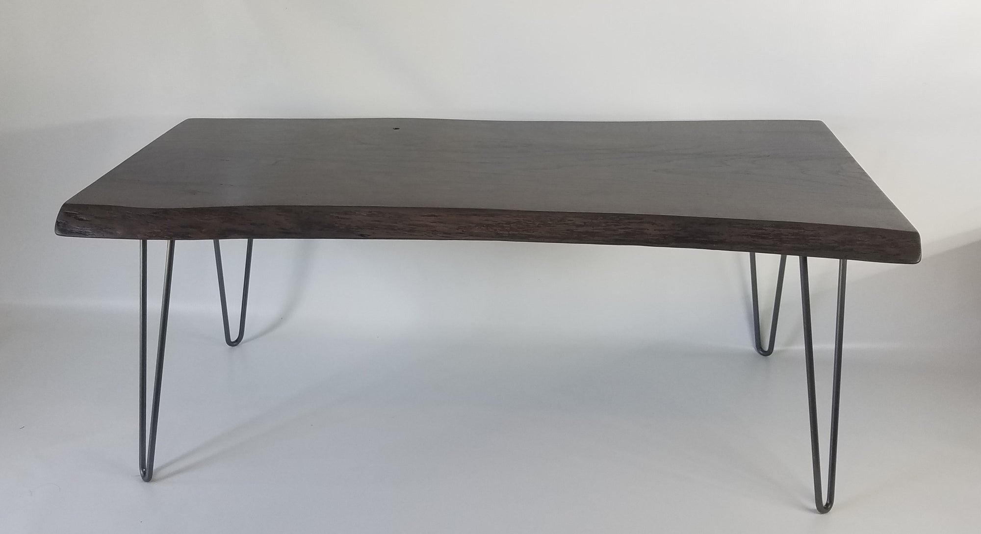 Gray Coffee Table- Live Edge- Weathered Wood- Distressed- Lake House Table- Fumed Oak- Natural Wood- Cool Furniture- Handmade- Mid Century