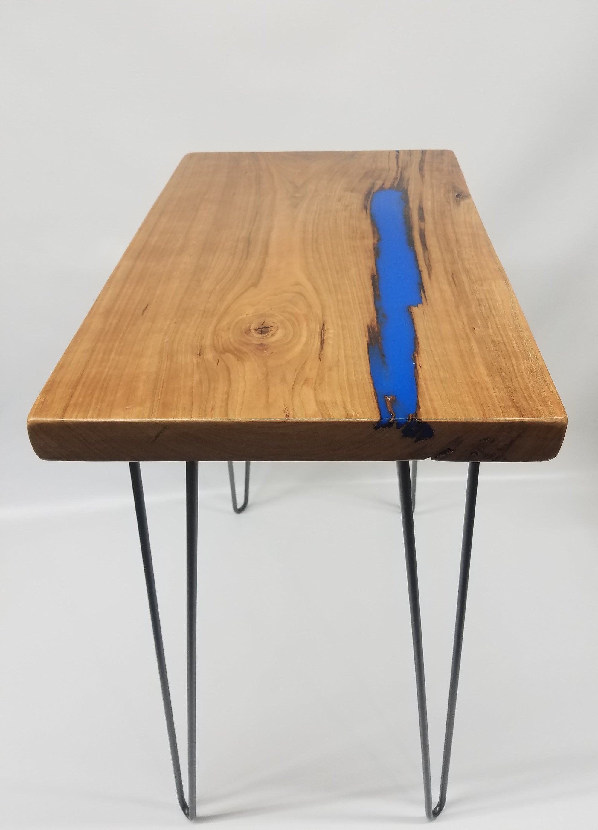 River Table- Side Table- End Table- Reclaimed Wood- Cherry Slab