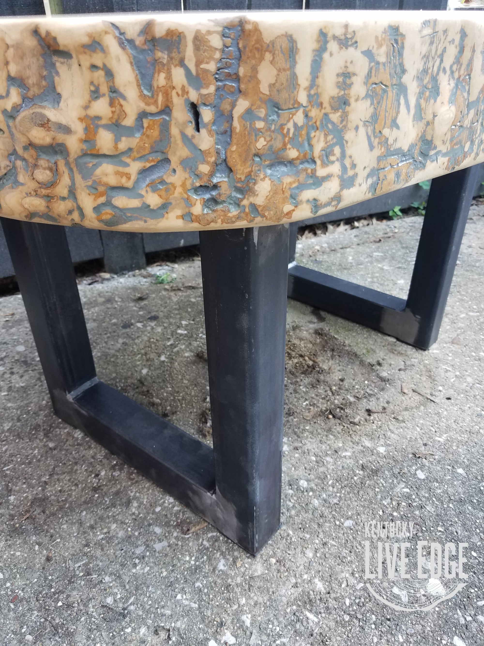 Live Edge Coffee Table- Maple Burl- Large Coffee Table- Round