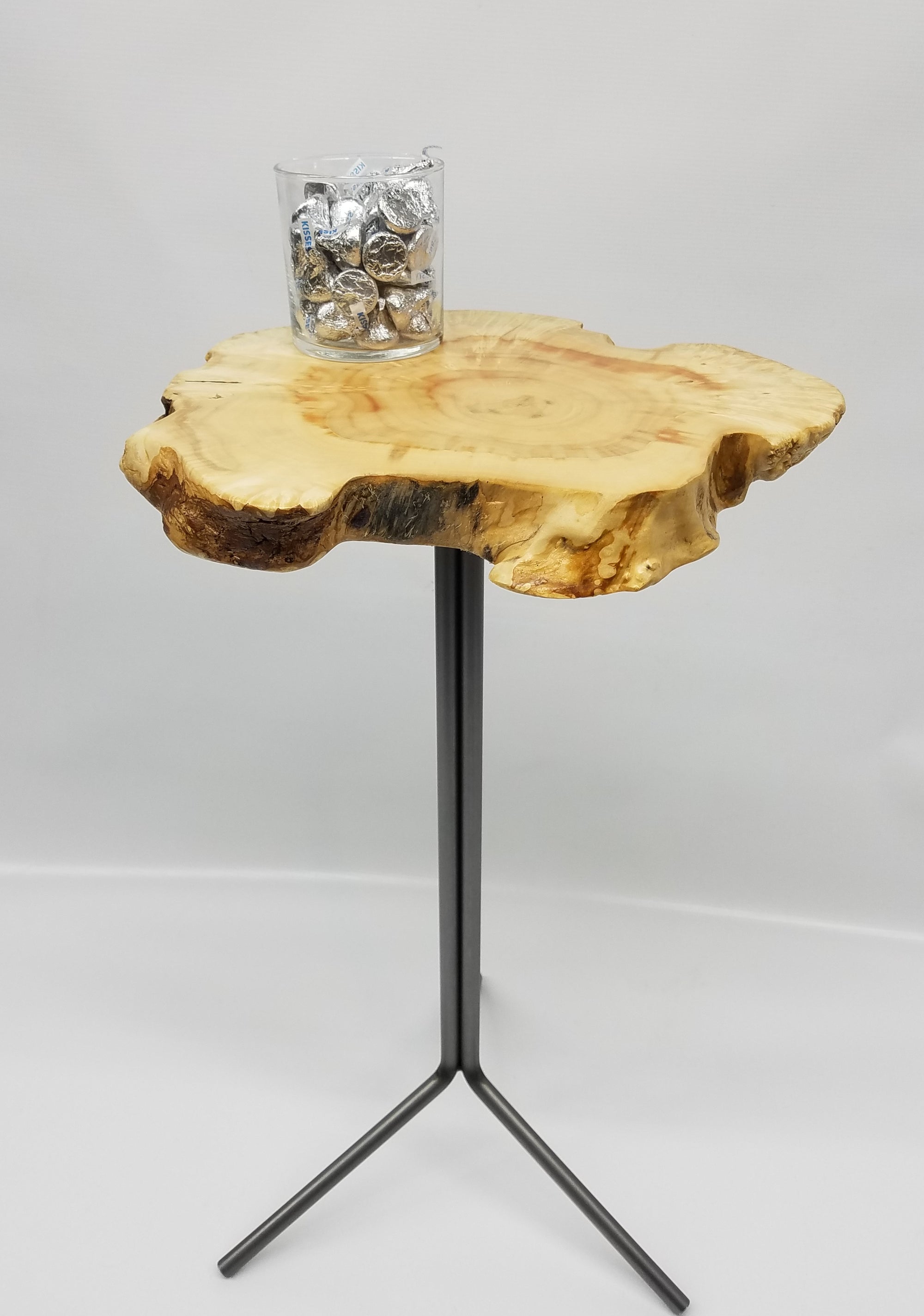 Spalted Maple Burl Side Table- End Table- Live Edge- Modern- Organic- -  Kentucky LiveEdge